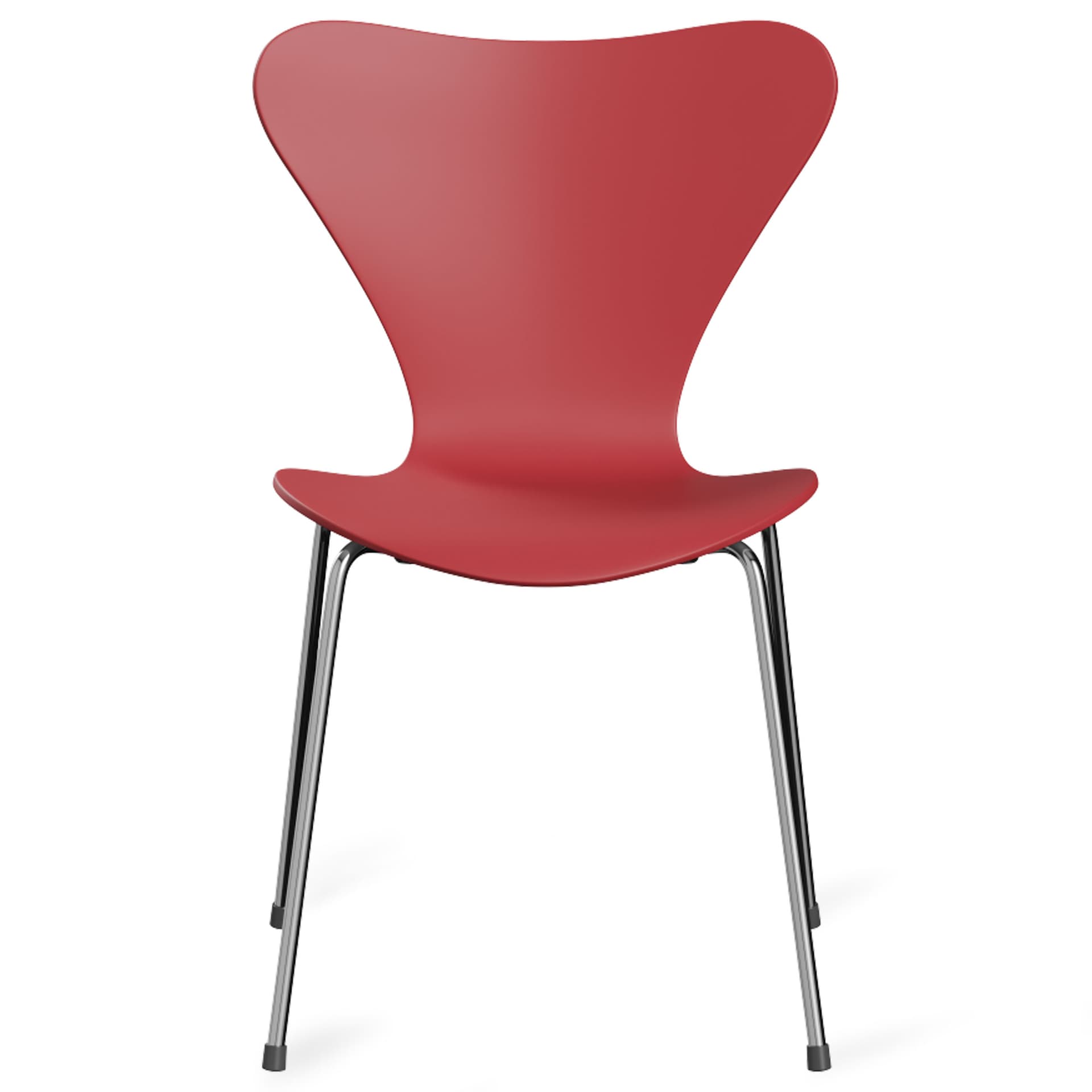 Fritz Hansen - Sjuan 3107 stol Panton 100 red - Spisestoler - Arne Jacobsen - Rød - Tre