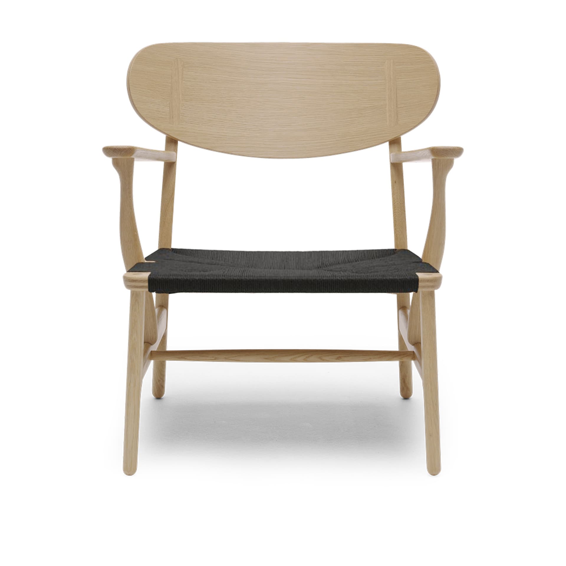 Carl Hansen - CH22, Soaped Oak, Chord Black - Lenestoler - Hans J. Wegner - Beige - Naturlig materiale/Tre