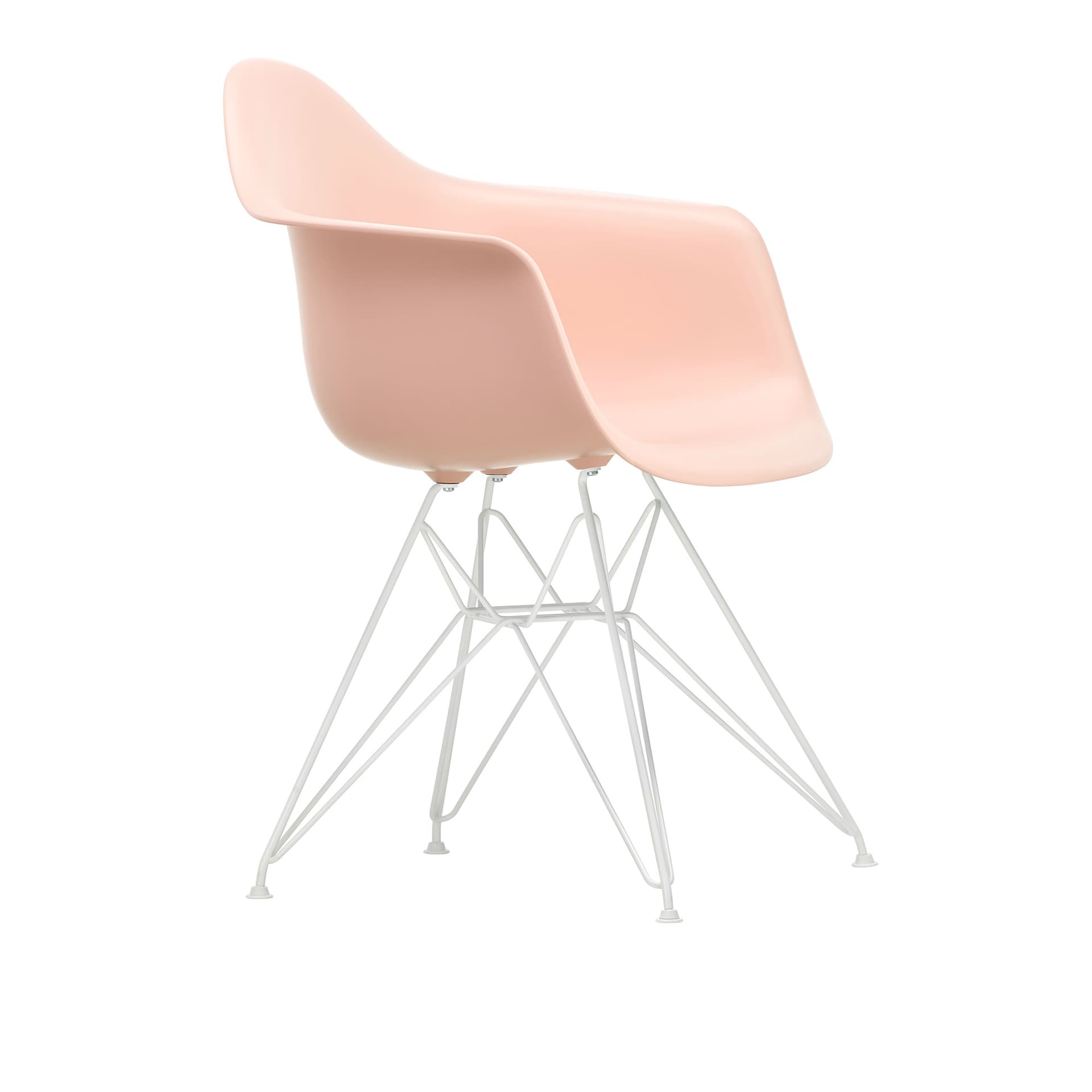 Vitra - Eames Plastic Armchair DAR - 41 Pale Rose - White Base - Spisestoler - Charles & Ray Eames - Rosa - Metall/Plast