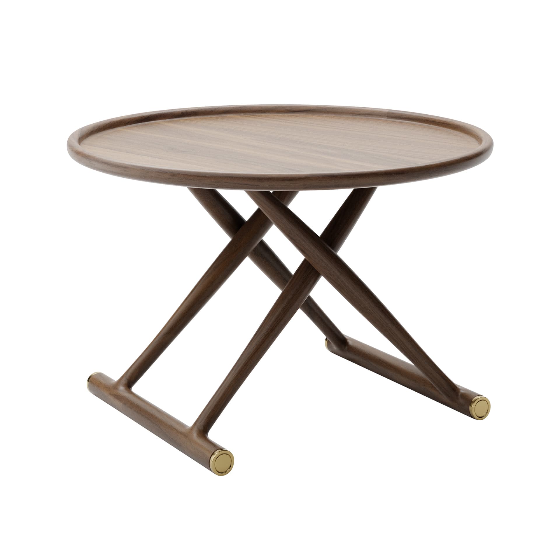 Carl Hansen - ML10097 - Egyptiska Bordet, Klarlackad Valnöt, Ø 85 cm - Småbord & sidebord - Mogens Lassen - Tre farget - Tre