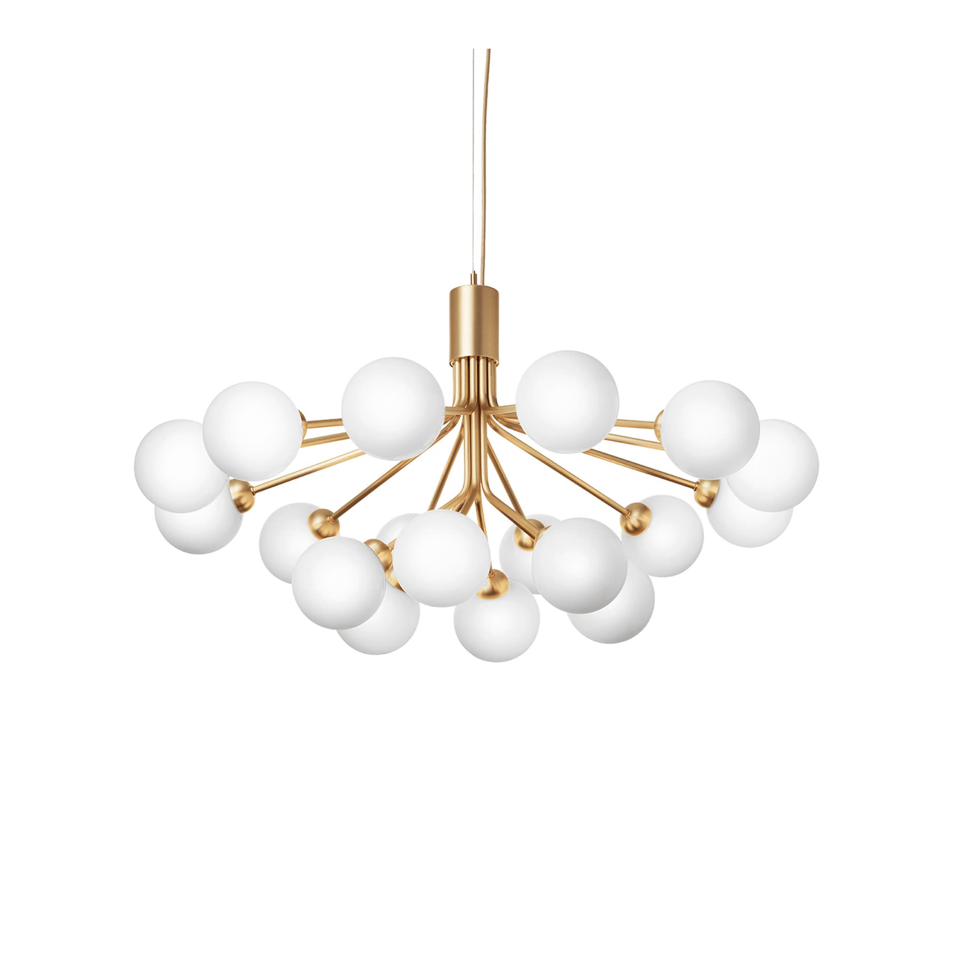 Nuura Aps - Apiales 18 Lysekrone Brushed Brass/Opal White Nuura