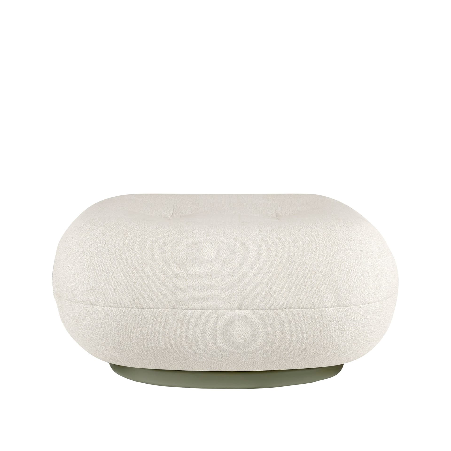 Gubi - Pacha Outdoor Ottoman - Fully Upholstered, Swivel, PG. B Limonta Lorkey 40 - Utendørs krakker & puffer - Pierre Paulin - Hvit - Plast