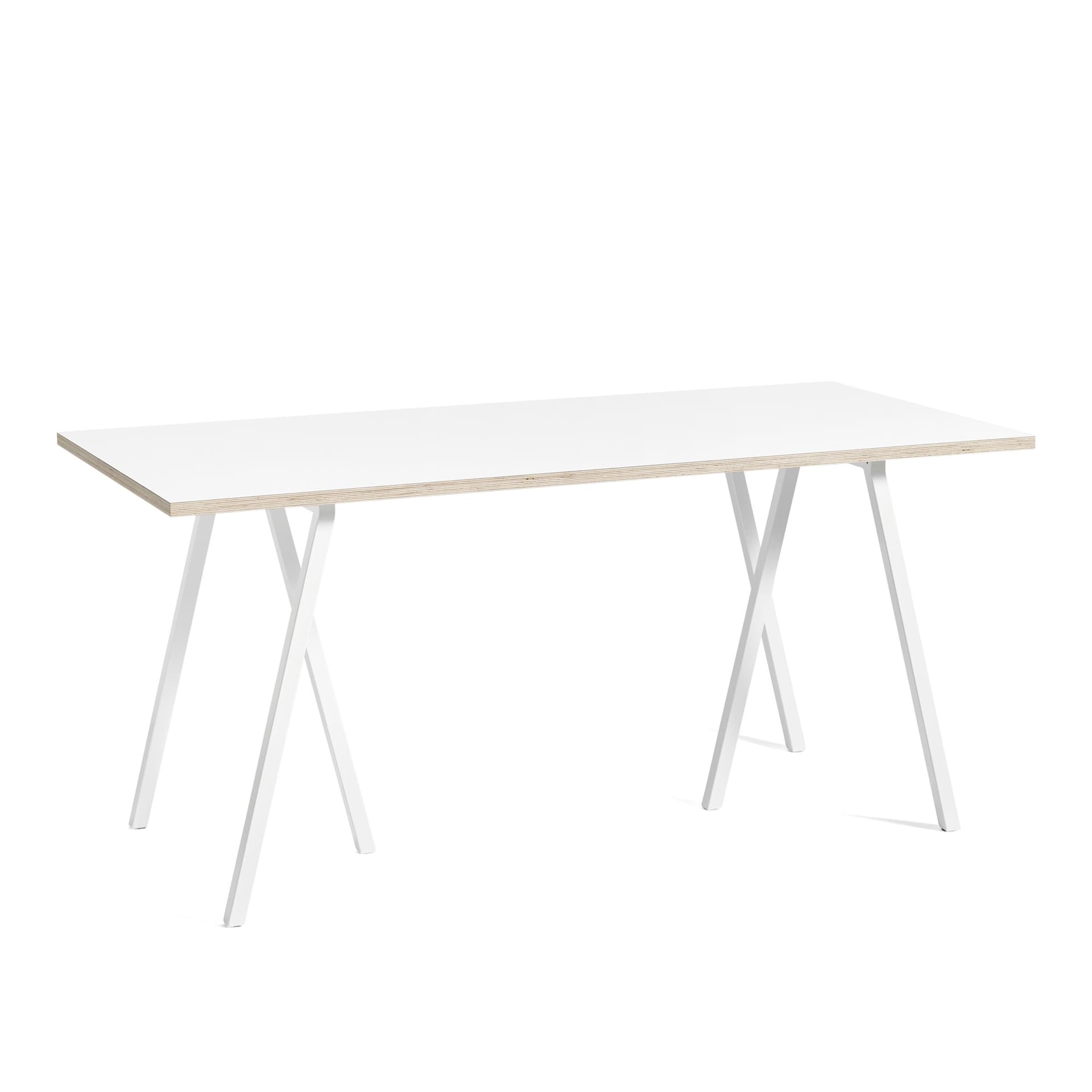 HAY - Loop Stand Table - White - 160 x 77,5 cm - Spisebord - Leif Jørgensen - Hvit - Metall/Tre
