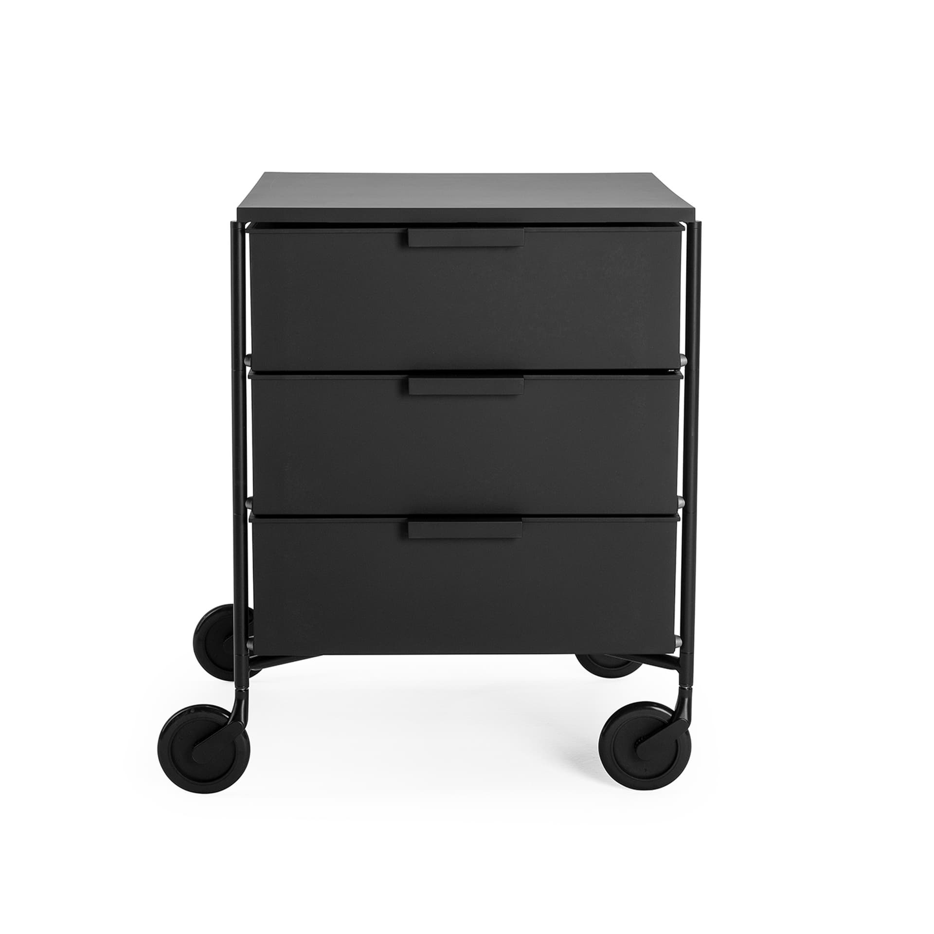 Kartell - Mobil Mat - 3 Drawers, Black - Skuffeseksjoner - Antonio Citterio - Svart - Metall/Plast