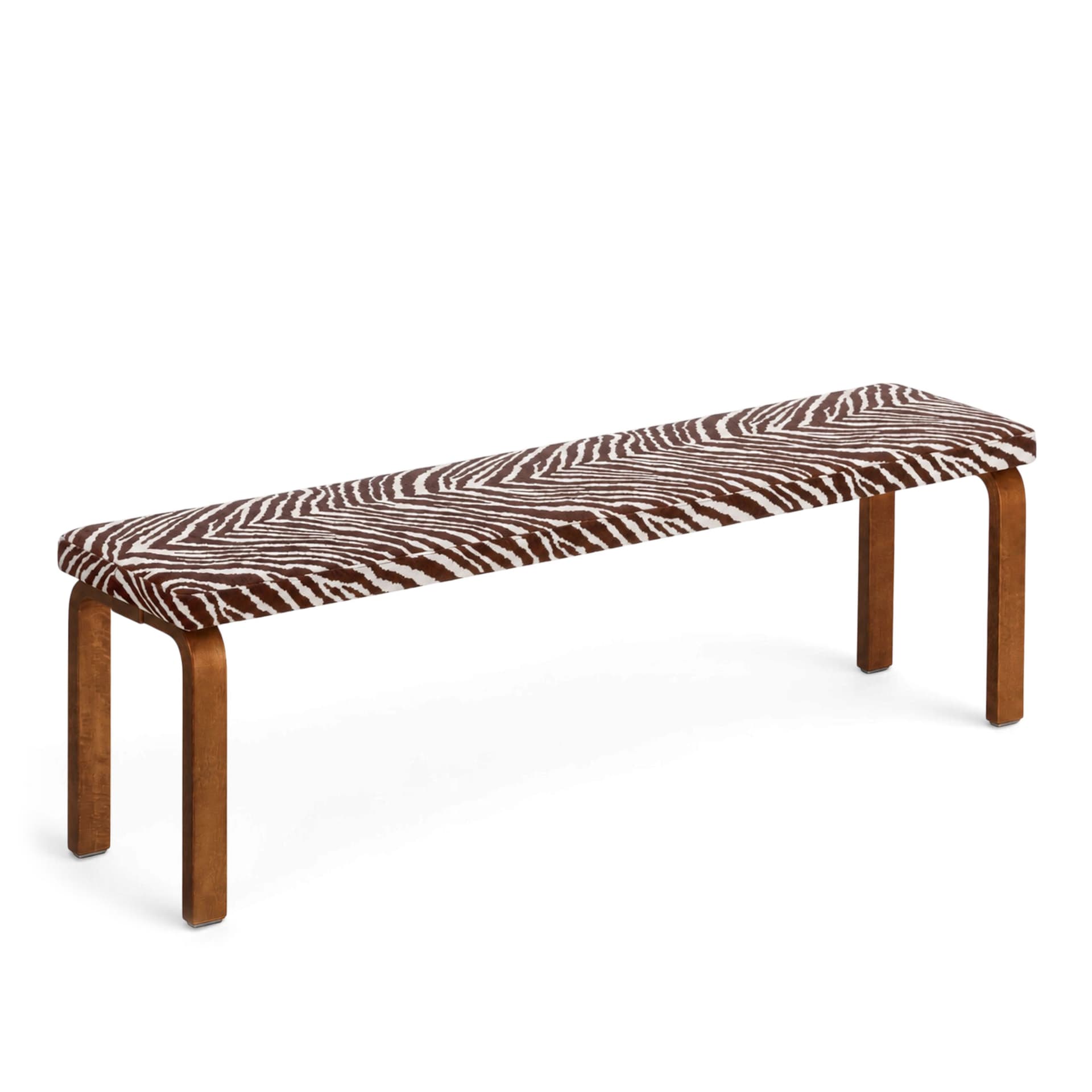 Artek - Benk 168B 35 x 150 cm valnøttbeiset bjørk / brun Zebra - Benker - Alvar Aalto - Brun - Tre