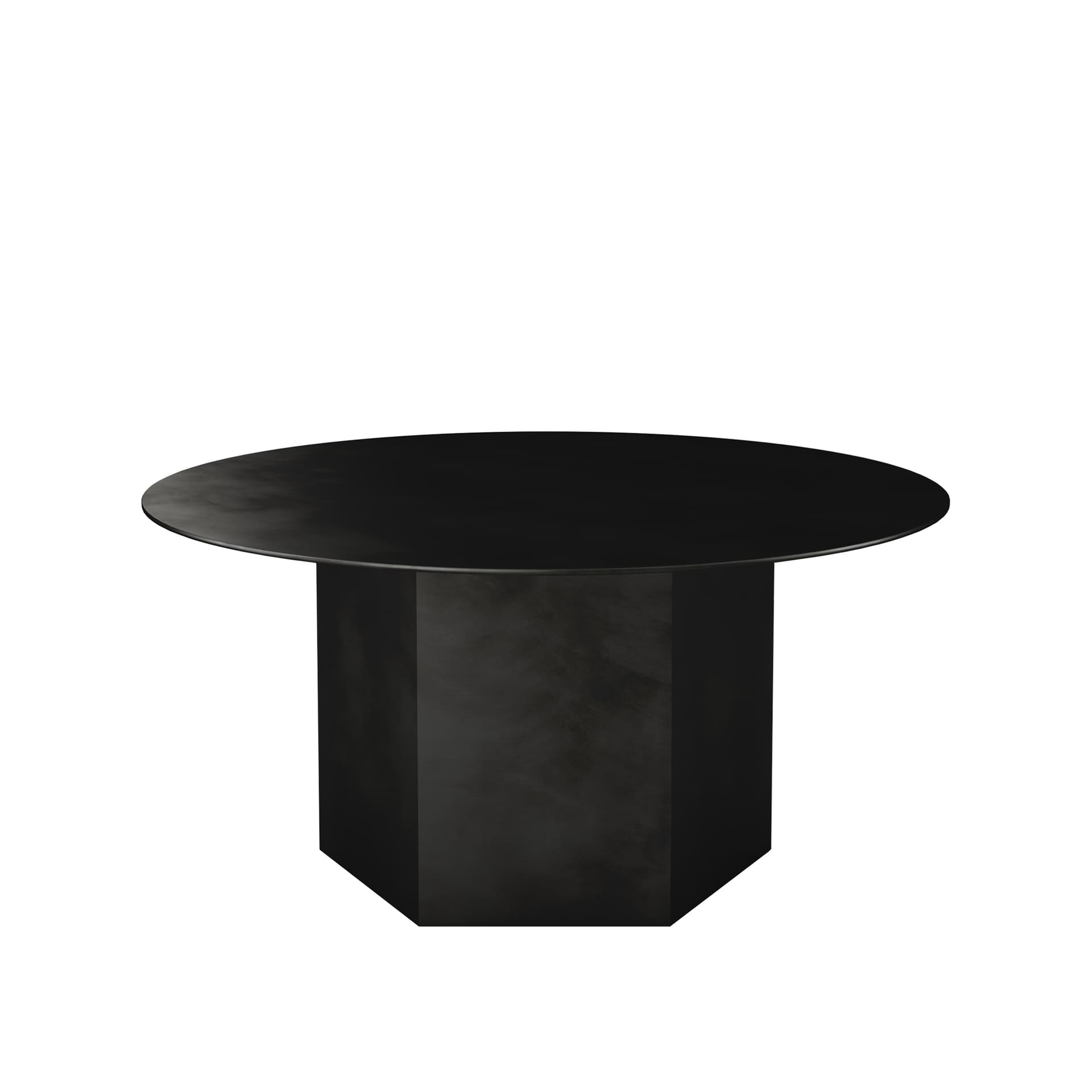Gubi - Epic Coffee Table Round Ø80 Steel, Midnight Black - Sofabord - GamFratesi - Svart - Metall