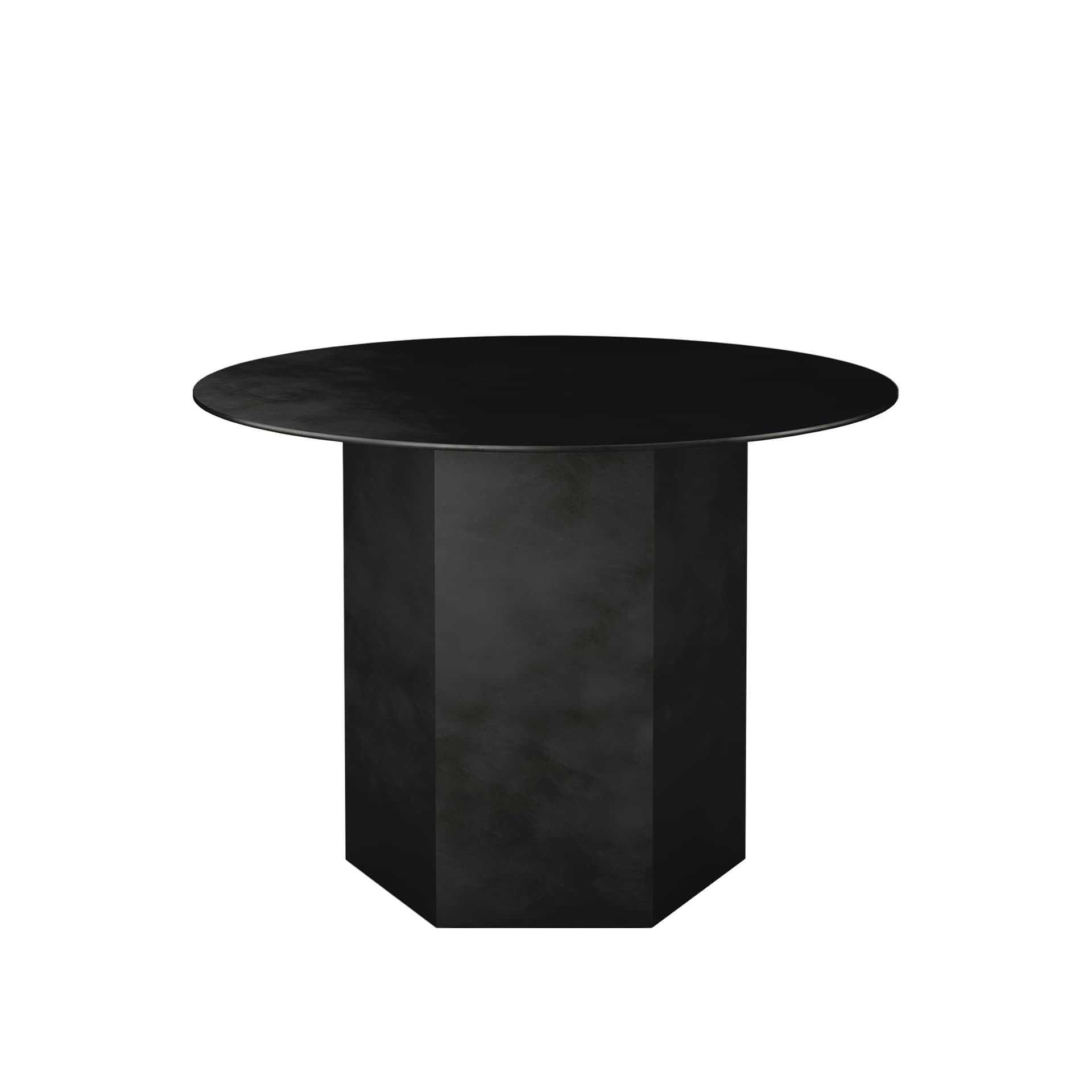 Gubi - Epic Coffee Table Round Ø60 Steel, Midnight Black - Sofabord - GamFratesi - Svart - Metall