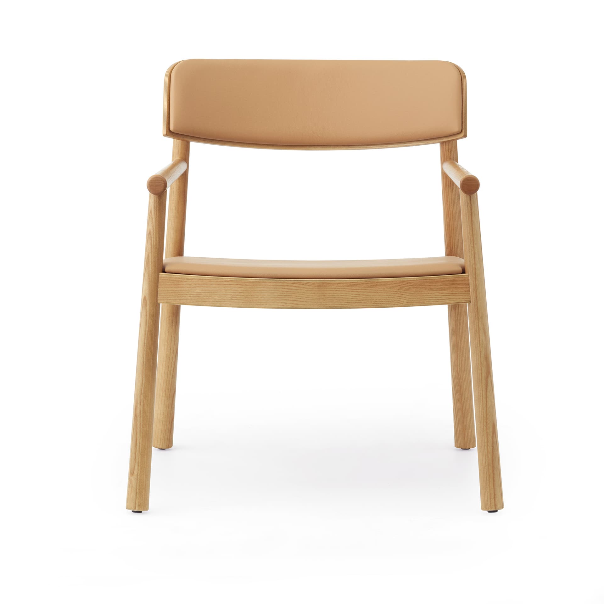 Normann Copenhagen - Timb Lounge Armchair Upholstery Tan/ Ultra Leather Camel - Lenestoler - Simon Legald - Brun - Lær/Tre/Plast