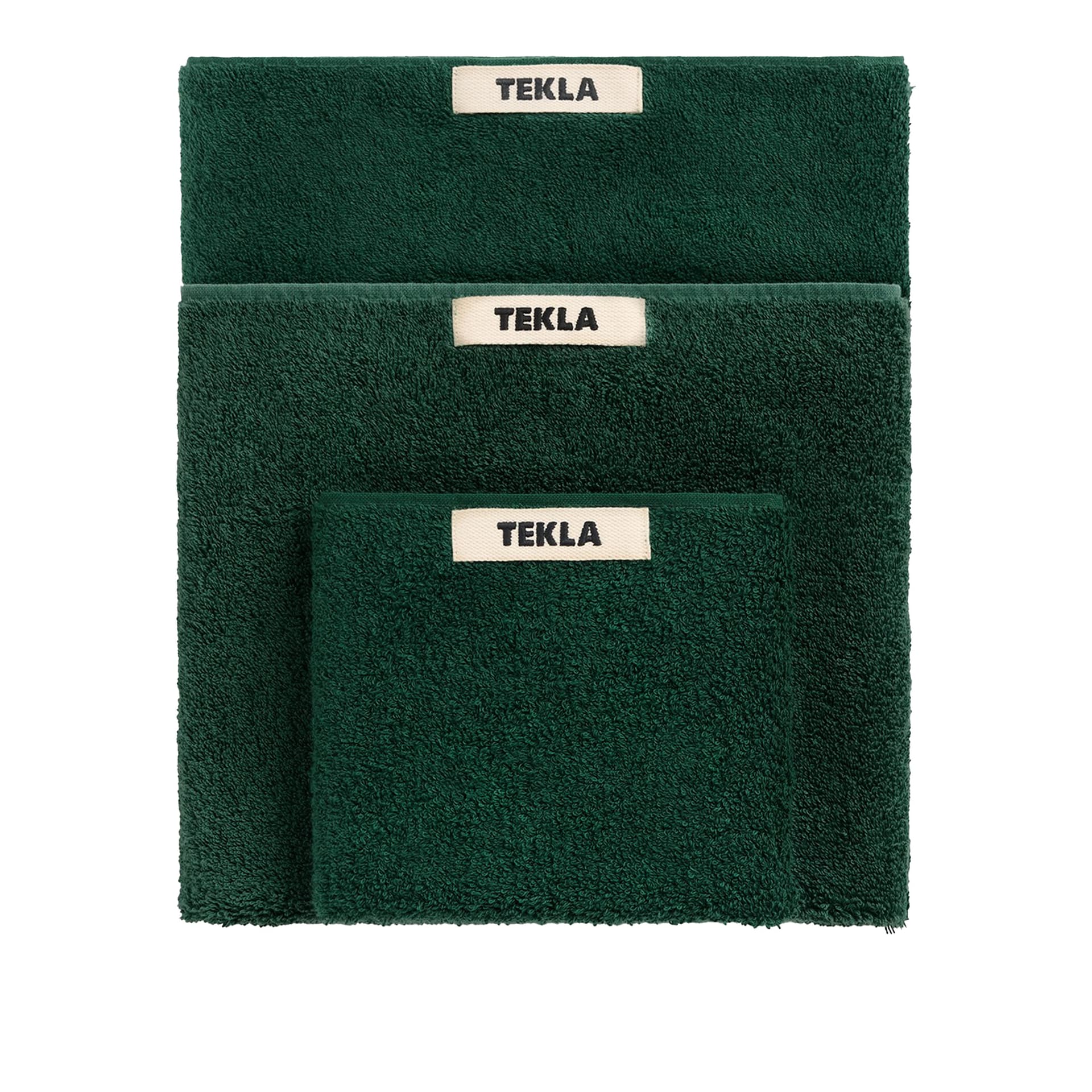 Tekla - Terry badhandduk 140x70 cm forest green - Håndklær og badehåndklær - Grønn - Bomull
