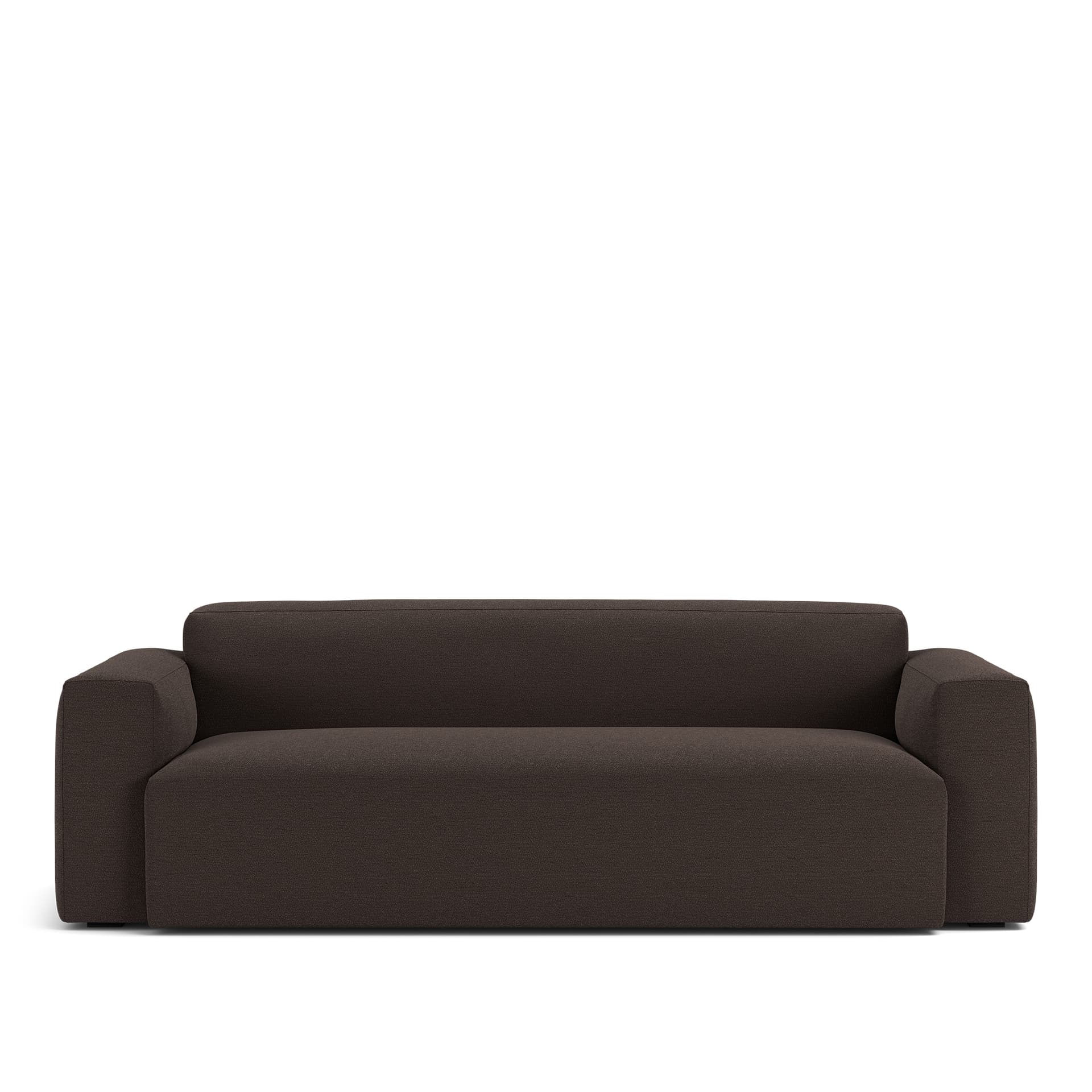 NOGA - Brick 2,5-Seater Sofa Lario 120 Fixed Upholstery - Sofaer - Brun - Ned/Metall/Tre/Tekstilmateriale