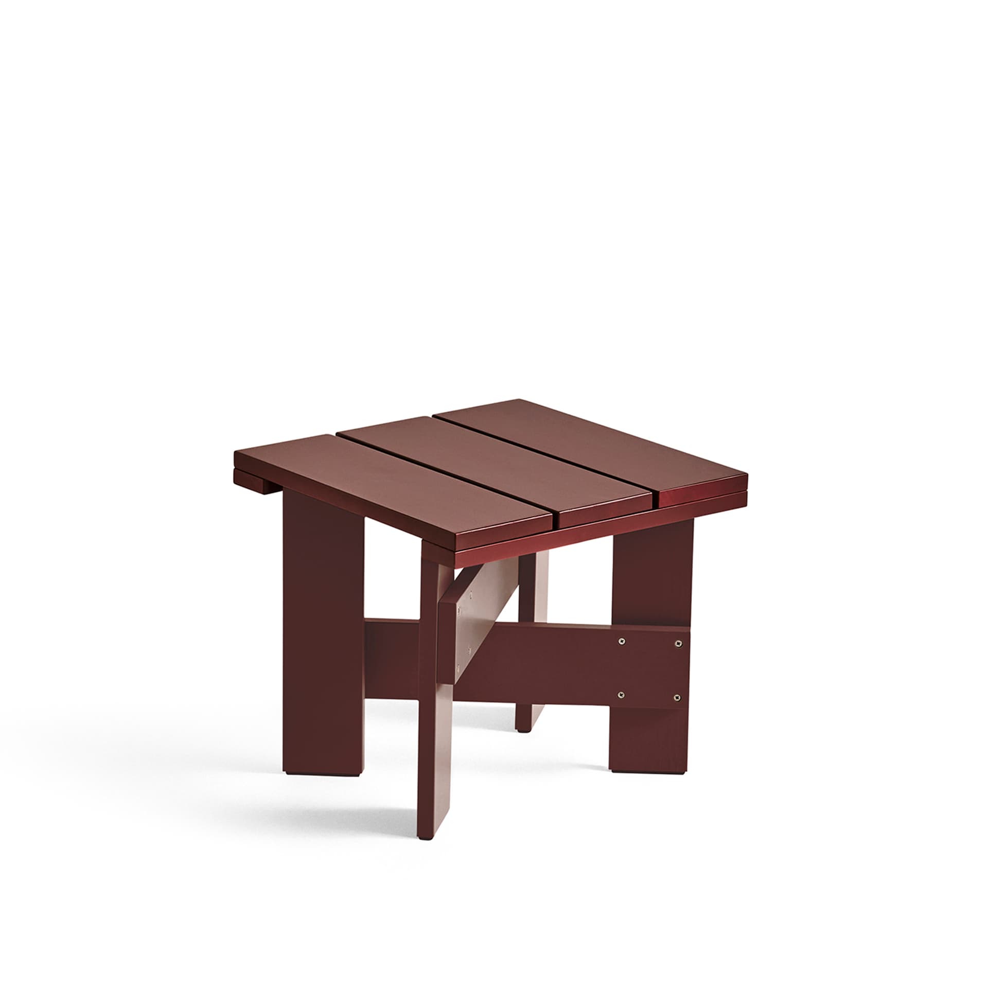 HAY - Crate Low Table / Iron Red - Utendørs småbord & sidebord - Gerrit Rietveld - Rød - Tre