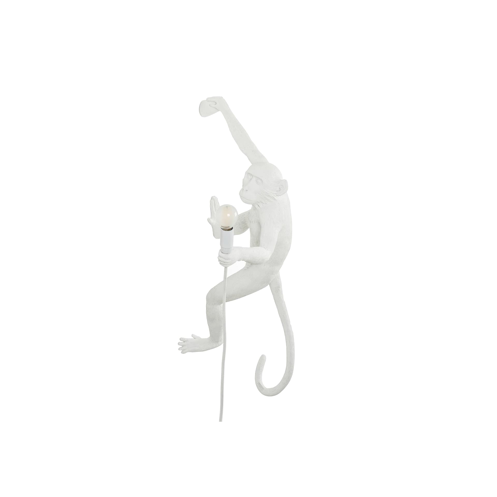 SELETTI - Monkey Hanging Vegglampe Right Hvit