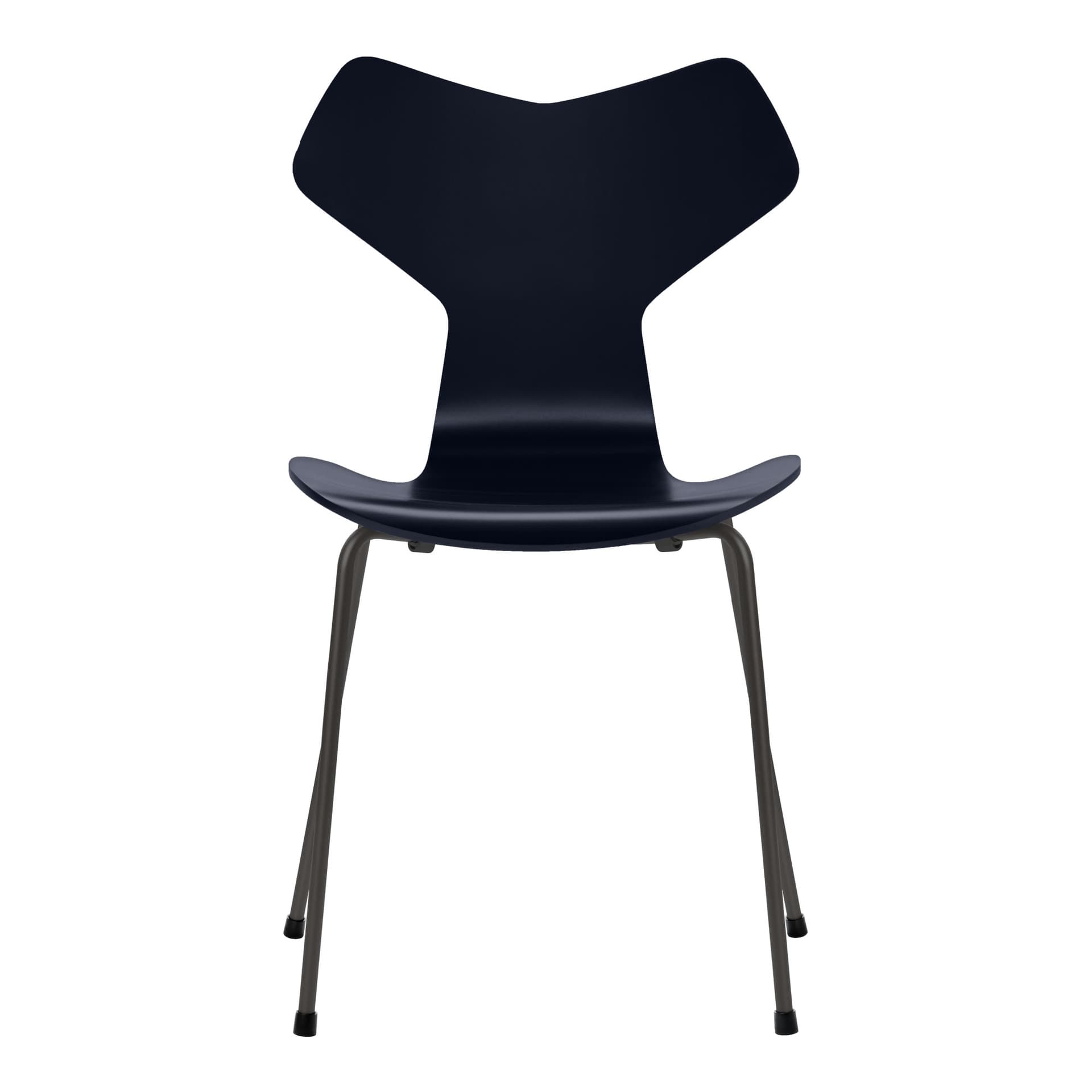 Fritz Hansen - Grand Prix 3130 Midnight Blue Lackad/Warm Graphite - Spisestoler - Arne Jacobsen - Blå - Metall/Tre