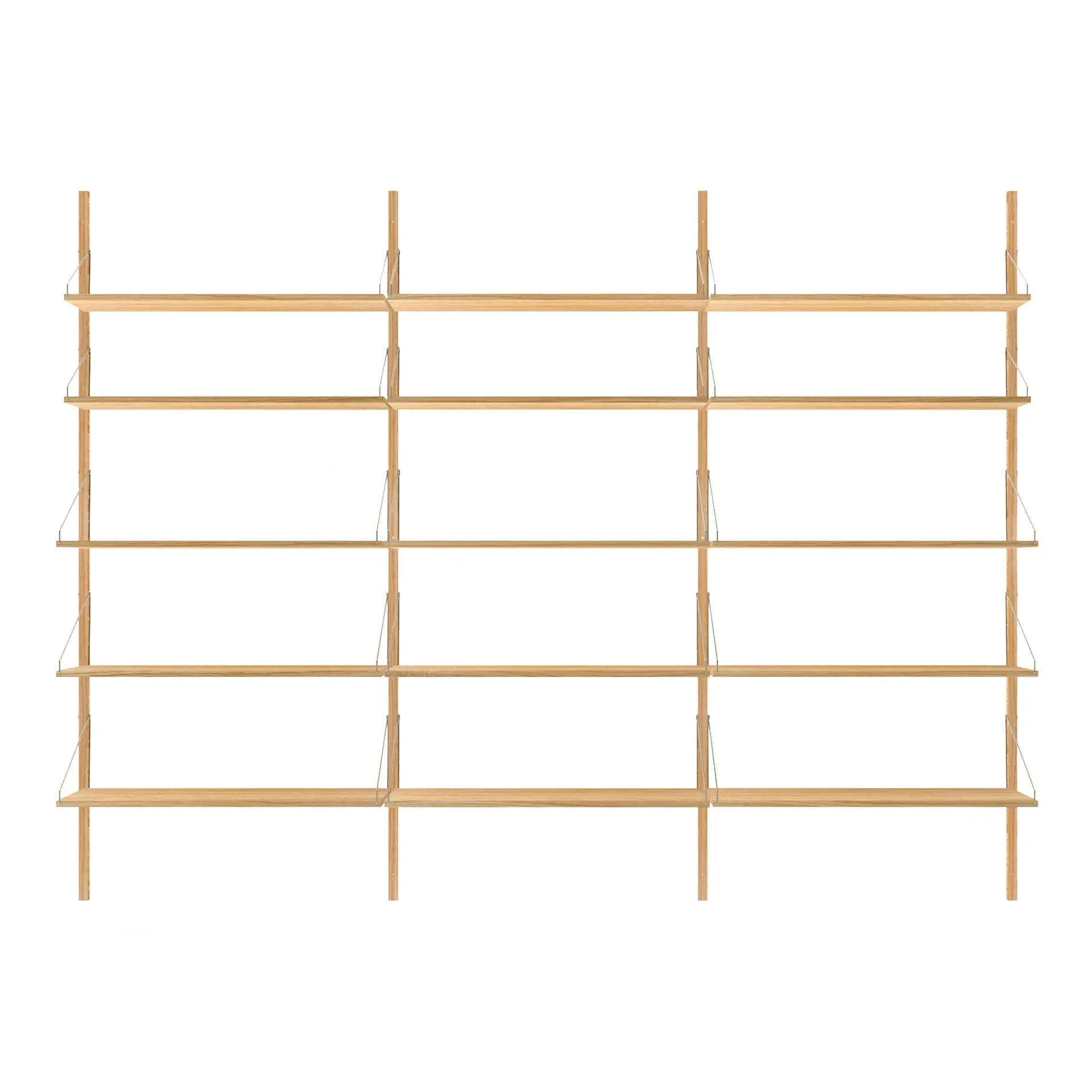 Frama - Shelf Library Triple Section H1852 Natural Oil - Hyller & Hyllesystem - Kim Richardt - Tre farget - Metall/Tre