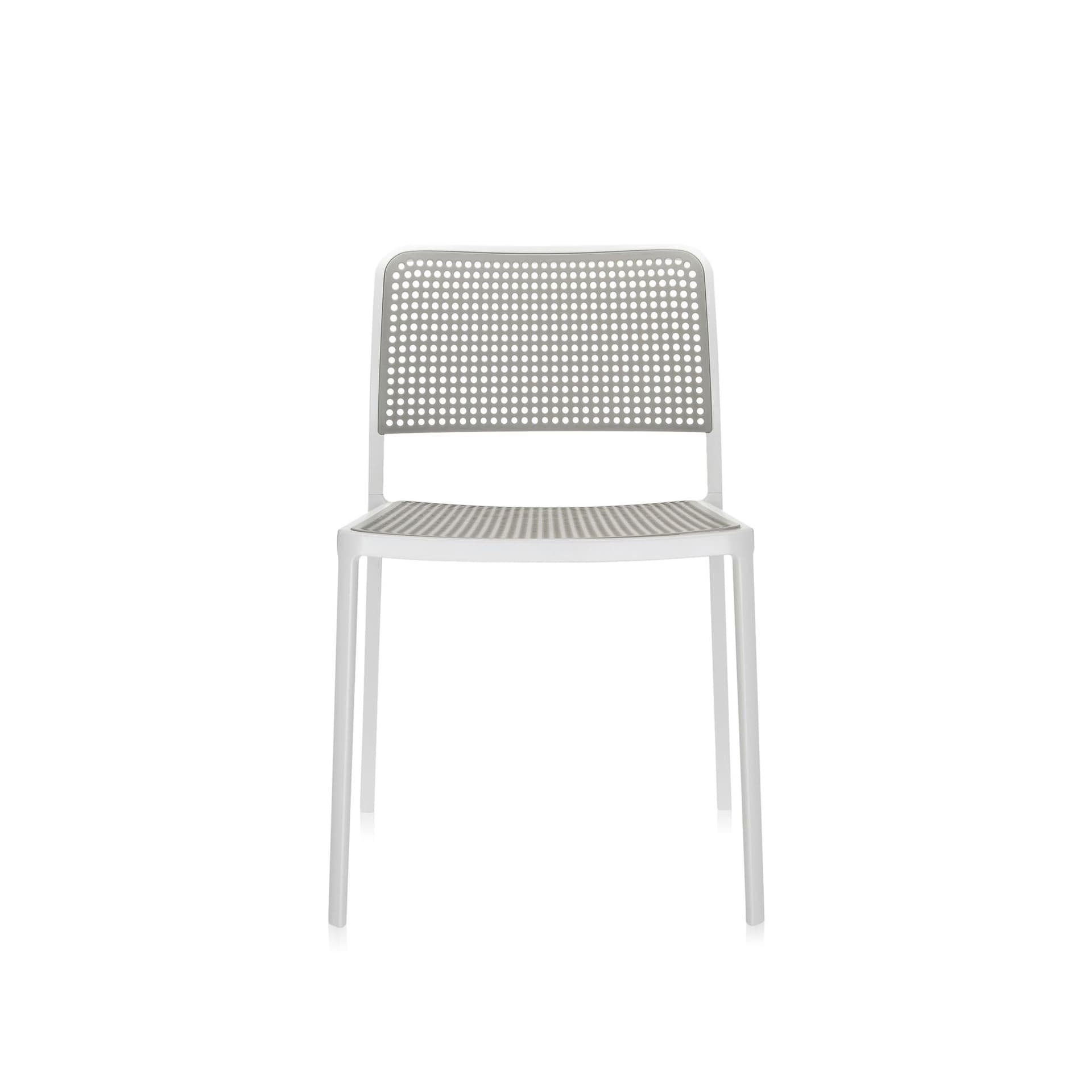 Kartell - Audrey Chair 5875, White/Light Grey - Spisestoler - Piero Lissoni - Hvit - Metall/Syntetisk materiale