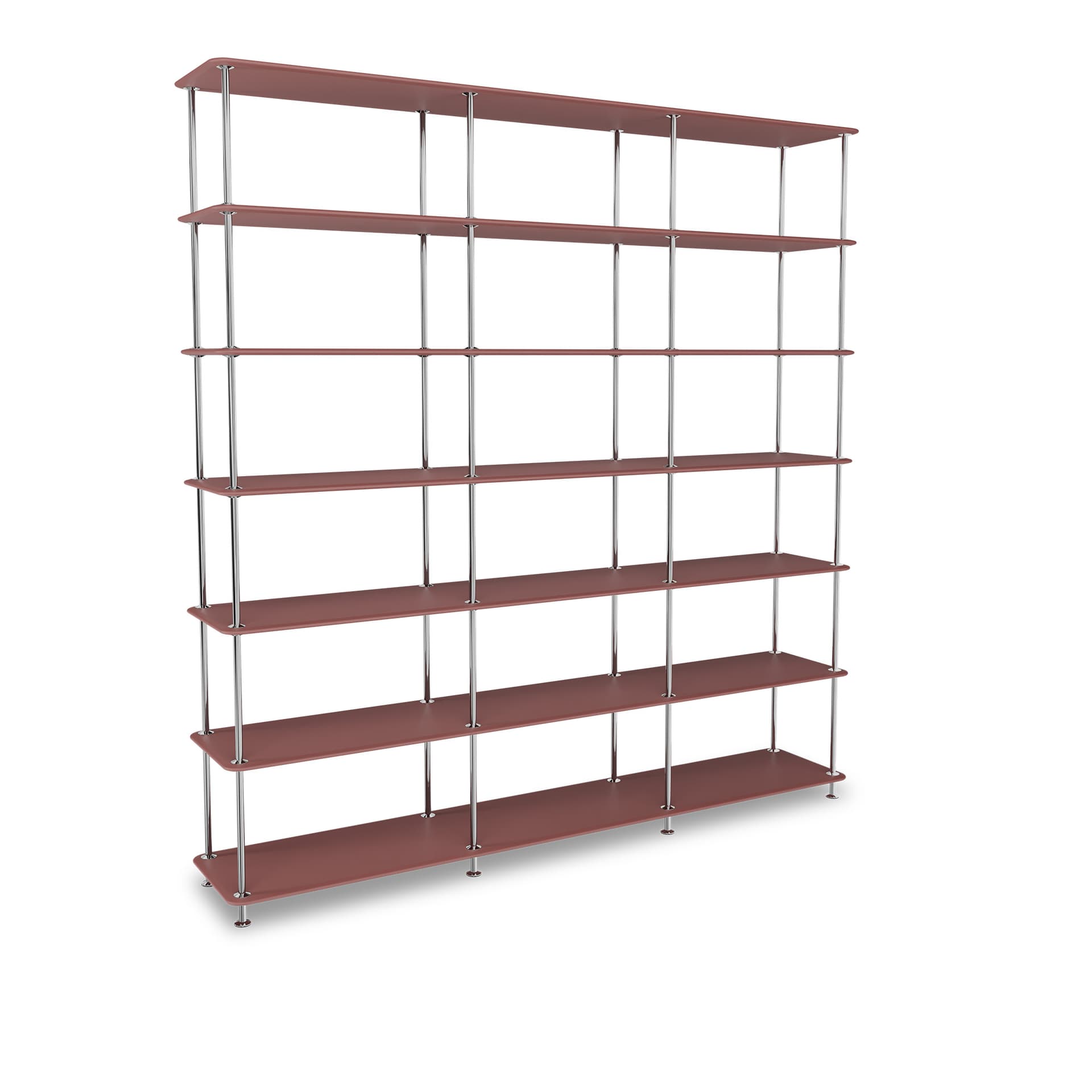 Montana - Montana Free 666000 231-Masalastructure 44C-Chrome - Hyller & Hyllesystem - Jakob Wagner - Rød - Metall/Tre