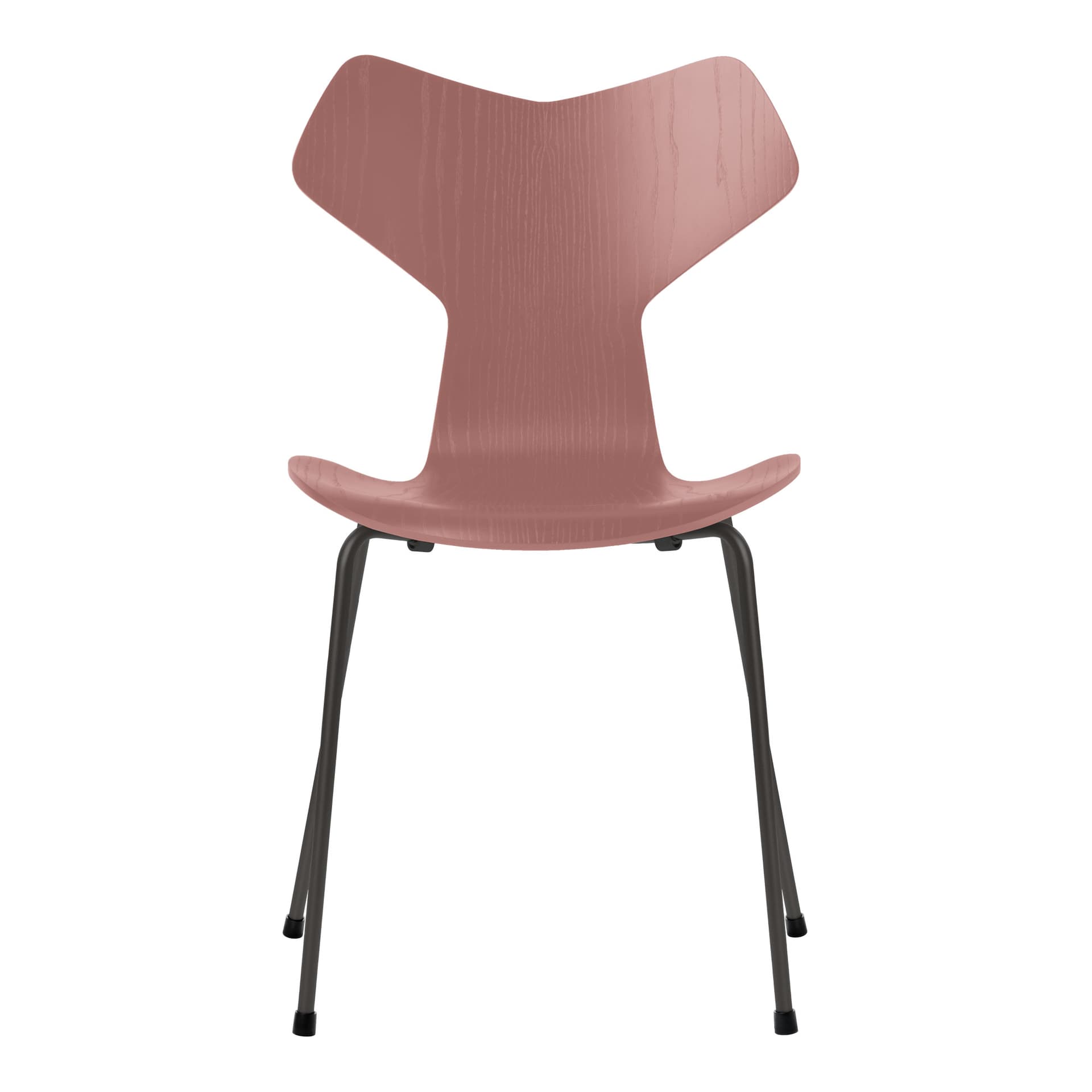 Fritz Hansen - Grand Prix 3130 Wild Rose Färgad Ask/Warm Graphite - Spisestoler - Arne Jacobsen - Rosa - Metall/Tre