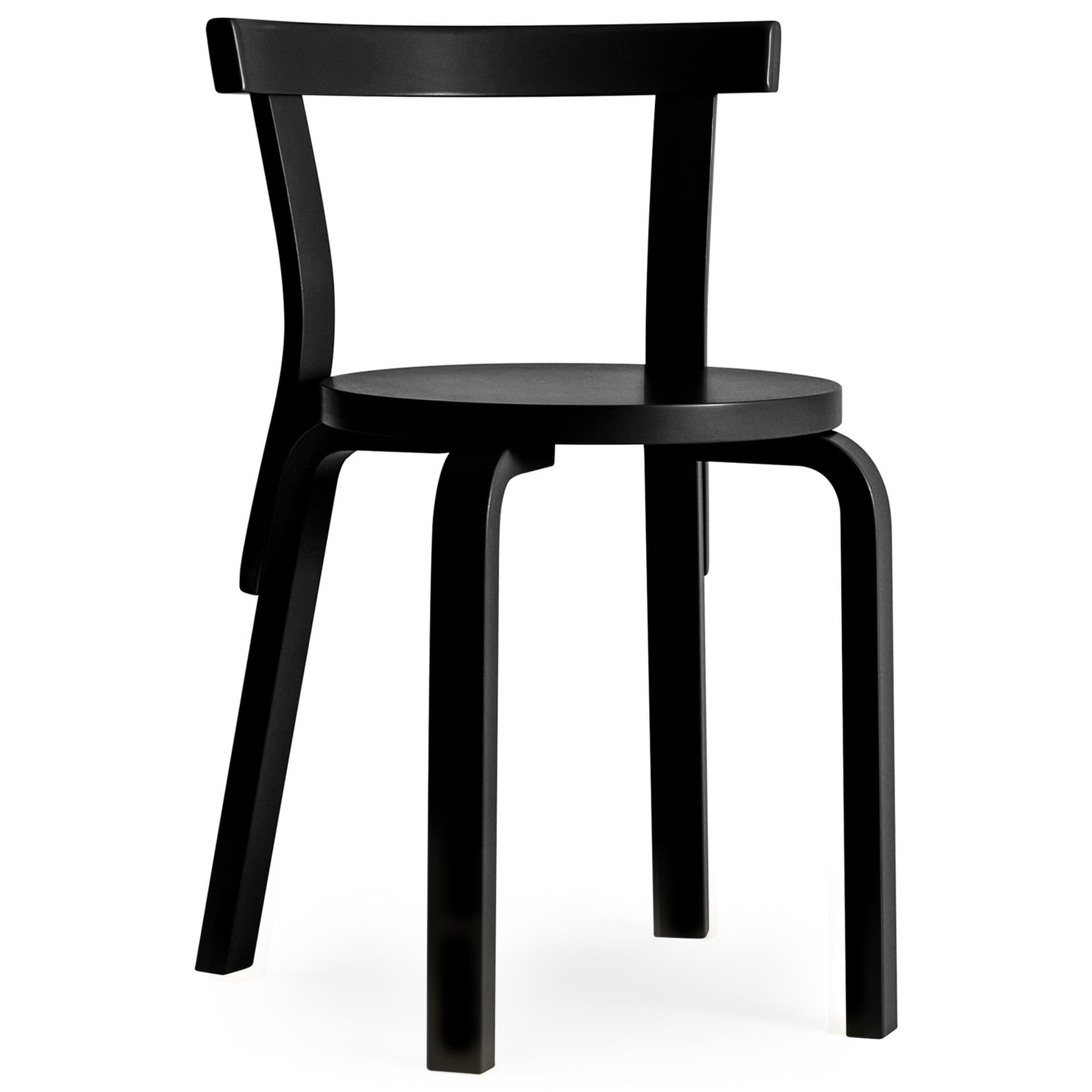 Artek - Stol 68, Helt svartlackad - Spisestoler - Alvar Aalto - Svart - Tre
