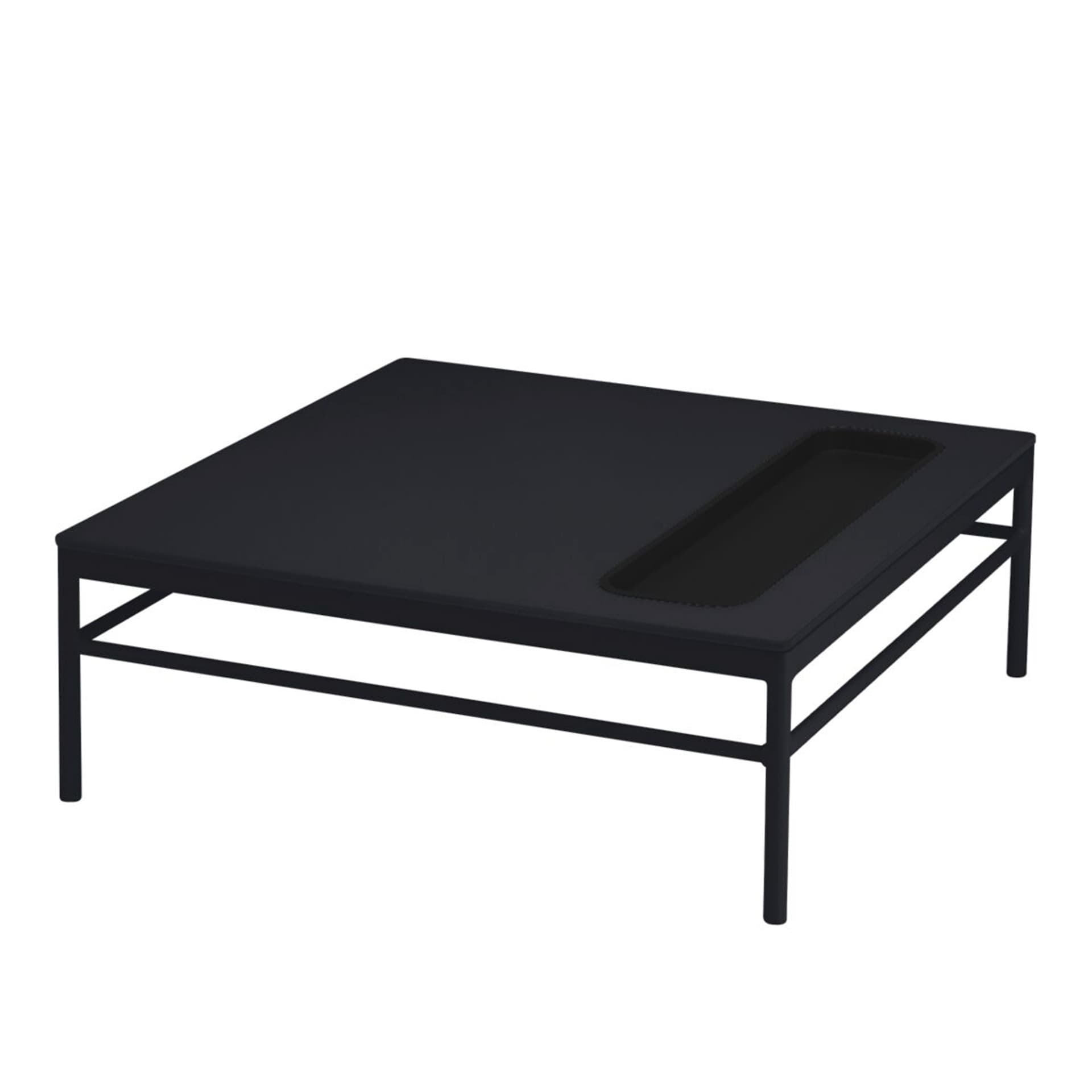 Fermob - Rivage Low Table 85 x 85 cm – Liquorice - Utendørs sofabord - Svart - Metall