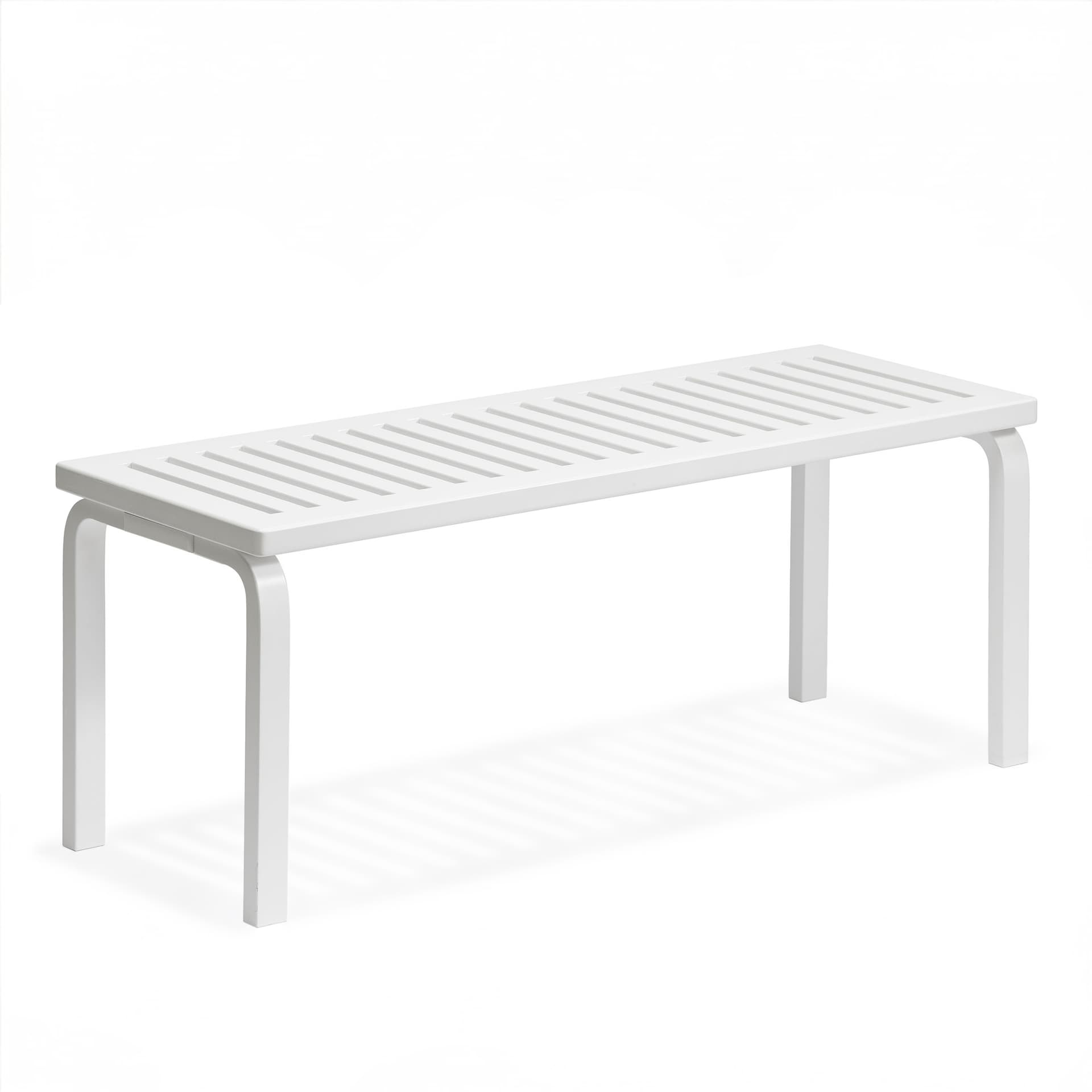 Artek - Bänk 153A, Vitlackad björk - Benker - Alvar Aalto - Hvit - Tre