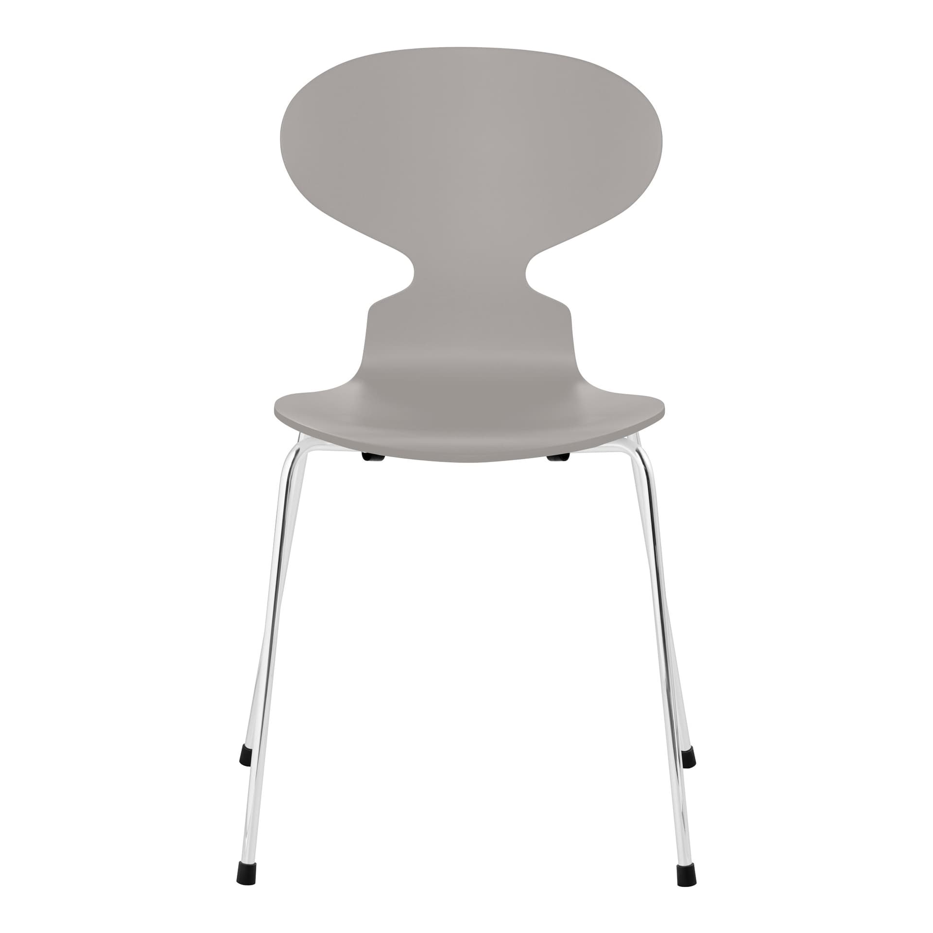Fritz Hansen - Ant 3101 lakkert bøketrefinér stålstativ krom nine grey - Spisestoler - Arne Jacobsen - Grå - Tre