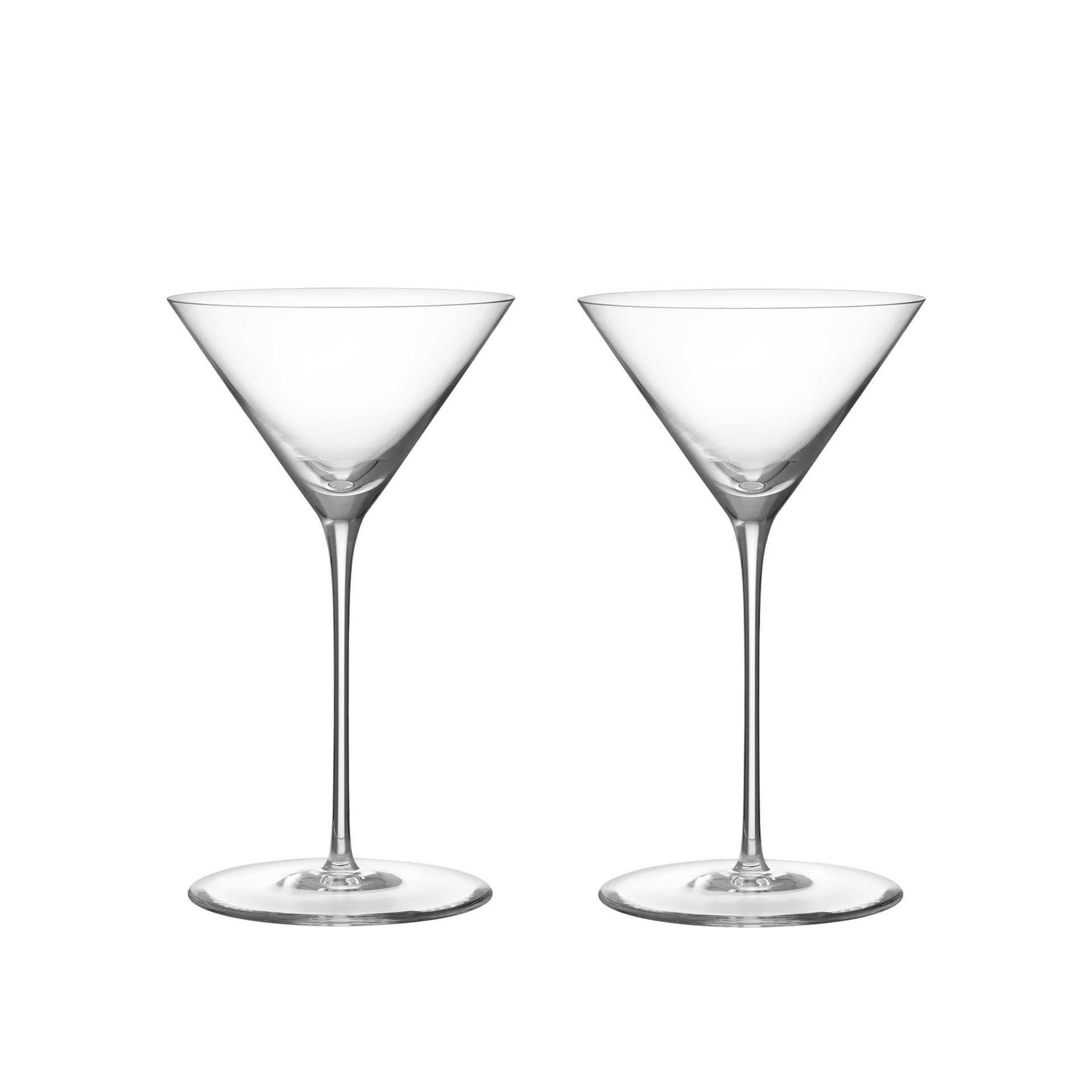 Orrefors - Geometry Martini Glass 20 cl 2-Pack - Drinkglass - Claesson Koivisto Rune - Gjennomsiktig - Glass