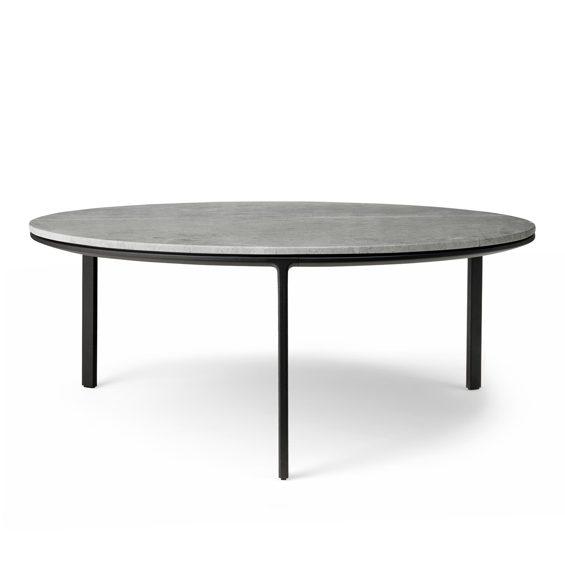 Vipp - Vipp425 Coffee Table, Ø90 Marble, Sky Grey - Sofabord - Grå
