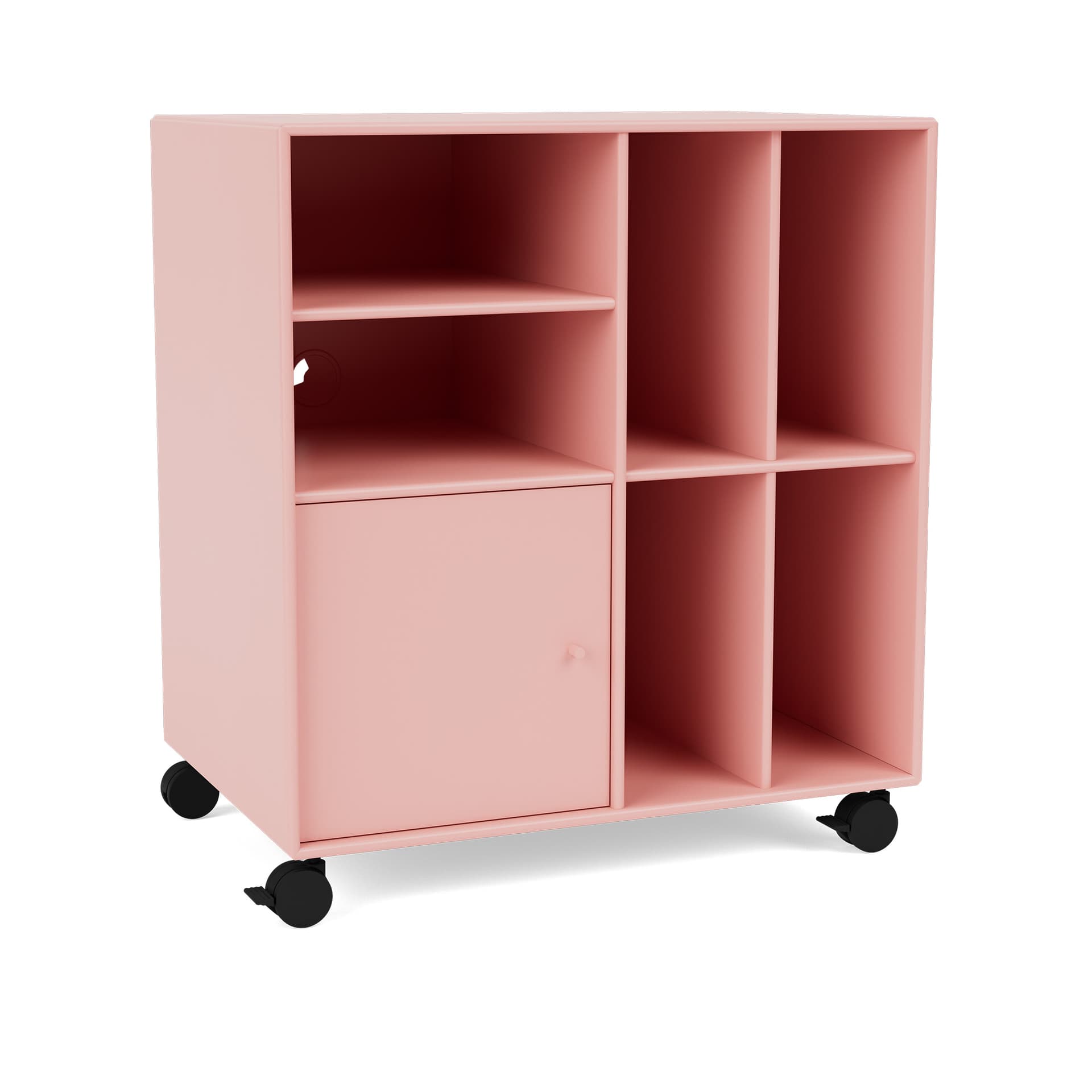 Montana - SPIN II Vinyl Storage, 05-CastorsCR70Black, 167 Ruby - Oppbevaringsskap - Peter J. Lassen - Rosa