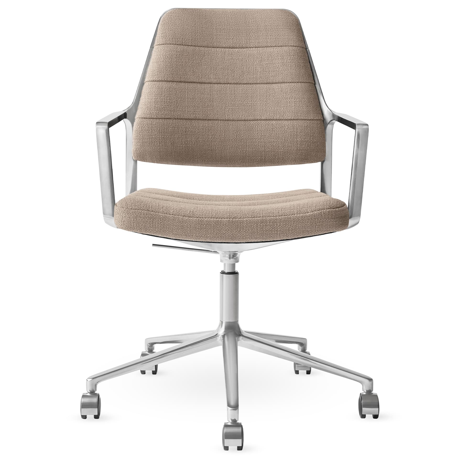 Vipp - Vipp455+ Swivel chair, polished, castors, Tide - Kontorstoler