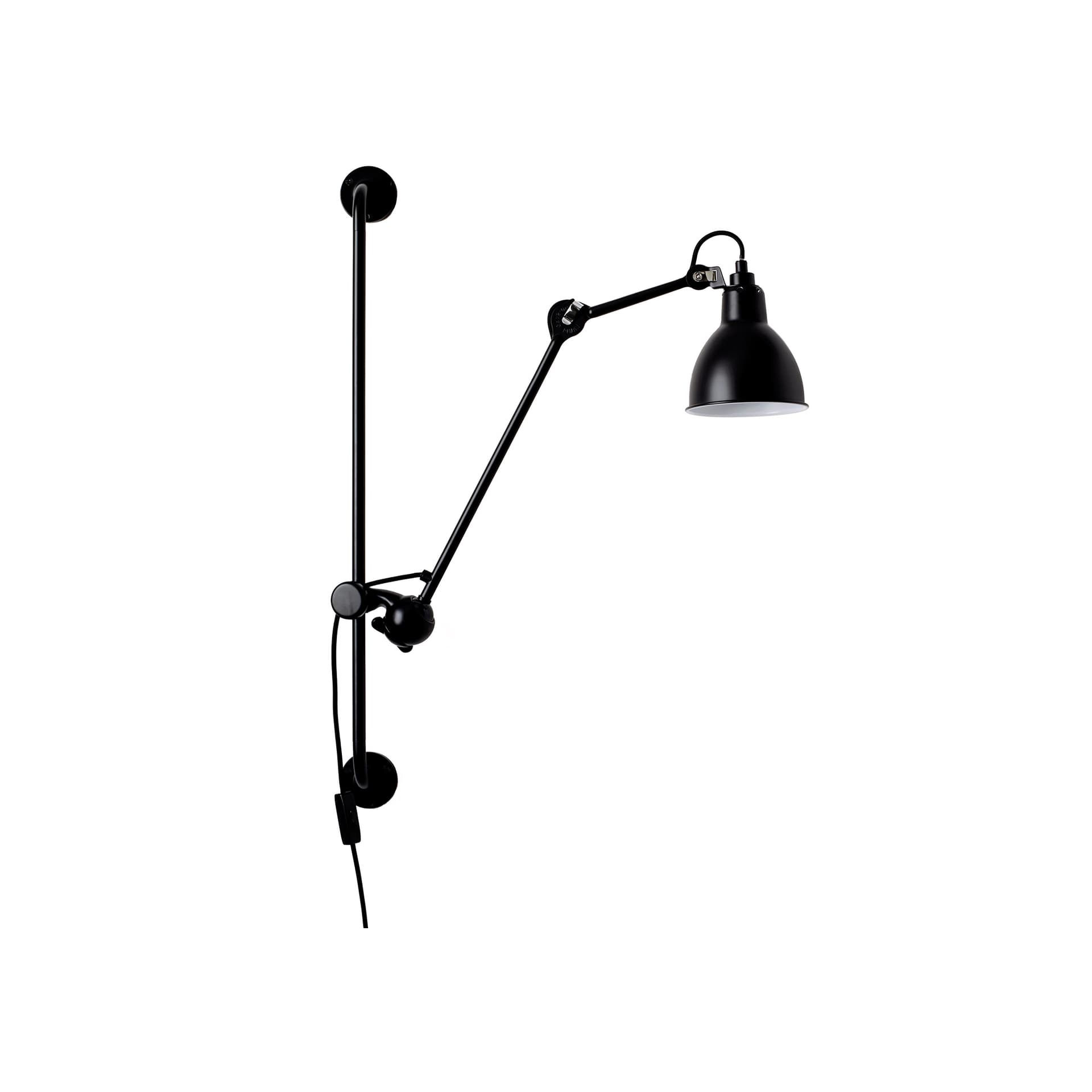 Lampe Gras - 210 Vegglampe Svart/Sateng