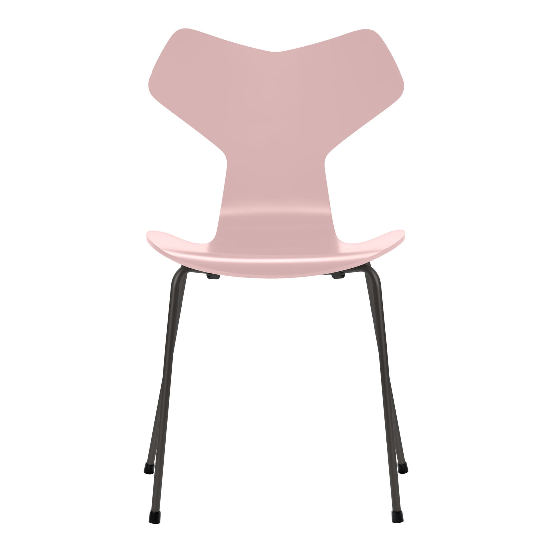 Fritz Hansen - Grand Prix 3130 Pale Rose Lackad/Warm Graphite - Spisestoler - Arne Jacobsen - Hvit - Metall/Tre