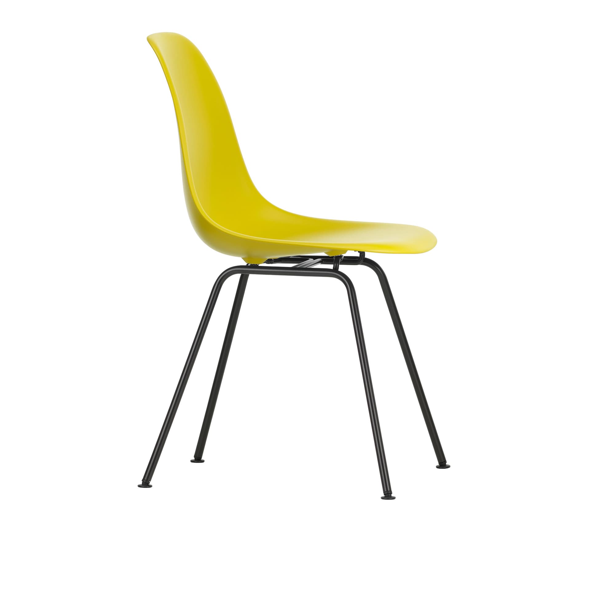 Vitra - Eames Plastic Chair DSX - 34 Mustard - Basic Dark Base - Spisestoler - Charles & Ray Eames - Gul - Metall/Plast