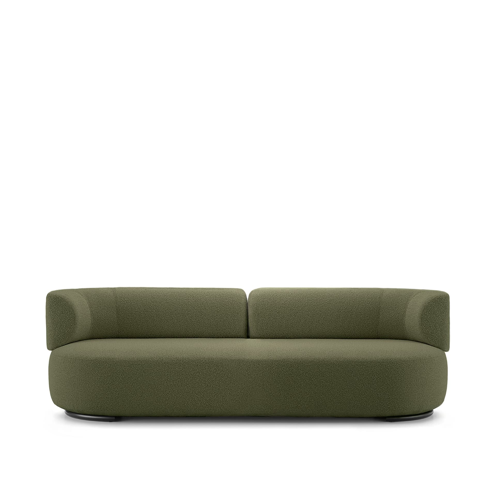 Kartell - K-Waiting Sofa Bouclé Green - Sofaer - Rodolfo Dordoni - Grønn - Metall/Tekstilmateriale/Plast