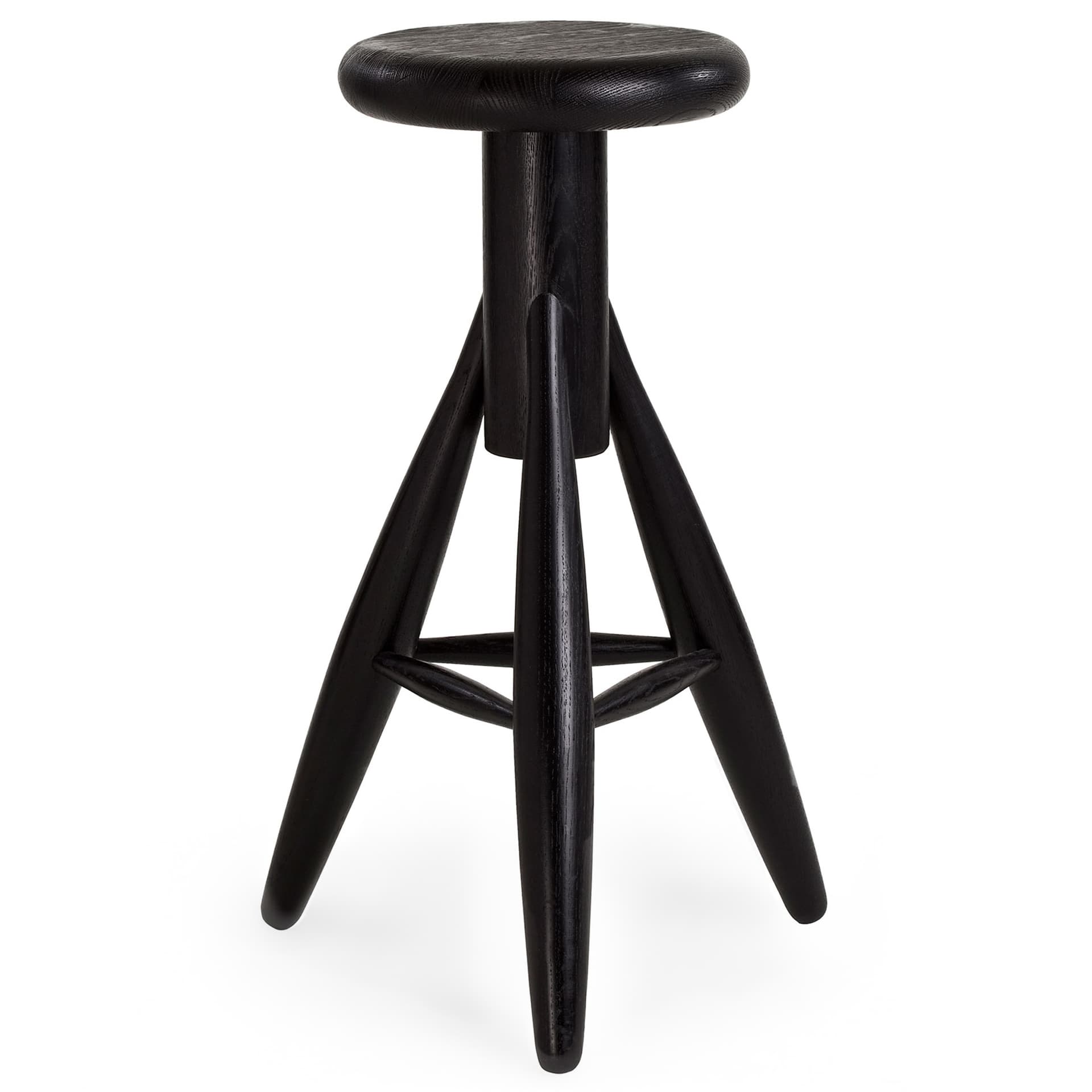 Artek - Rocket Barstol, Svartlackad ek - Barstoler & barkrakker - Eero Aarnio - Svart - Tre