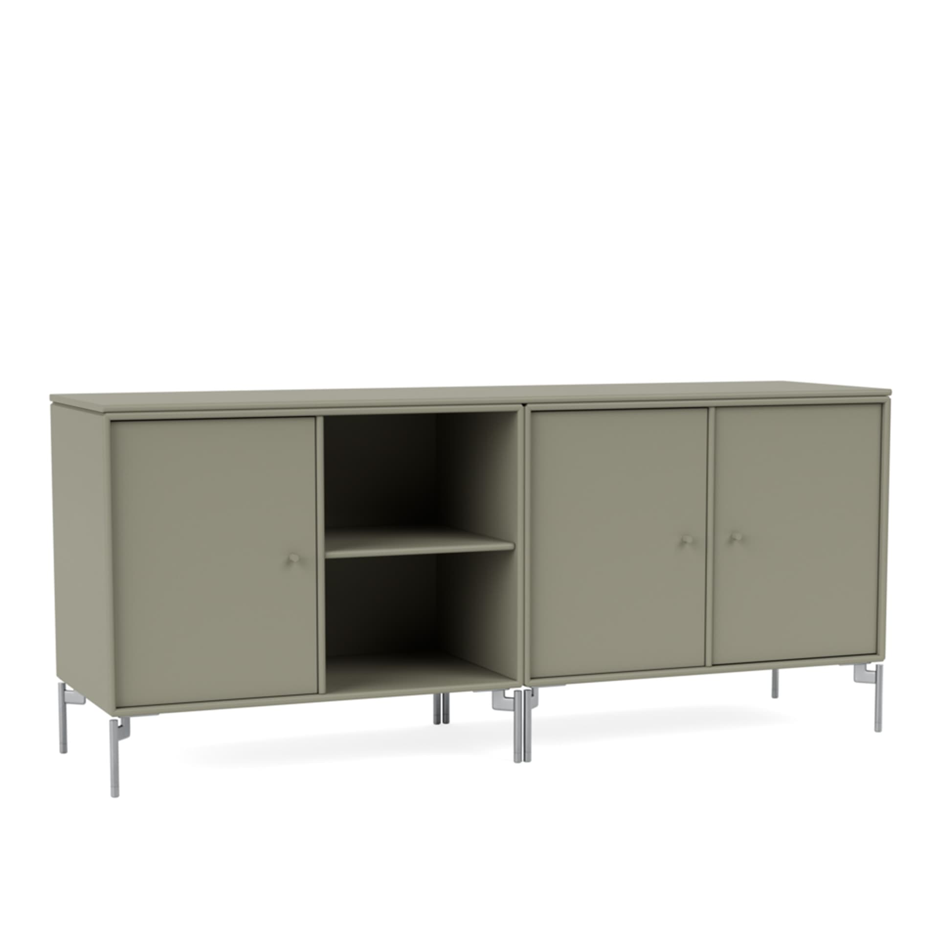 Montana - Save Lowboard 144-Fennel Matt Chrome - Sideboards - Peter J. Lassen - Grønn - Tre