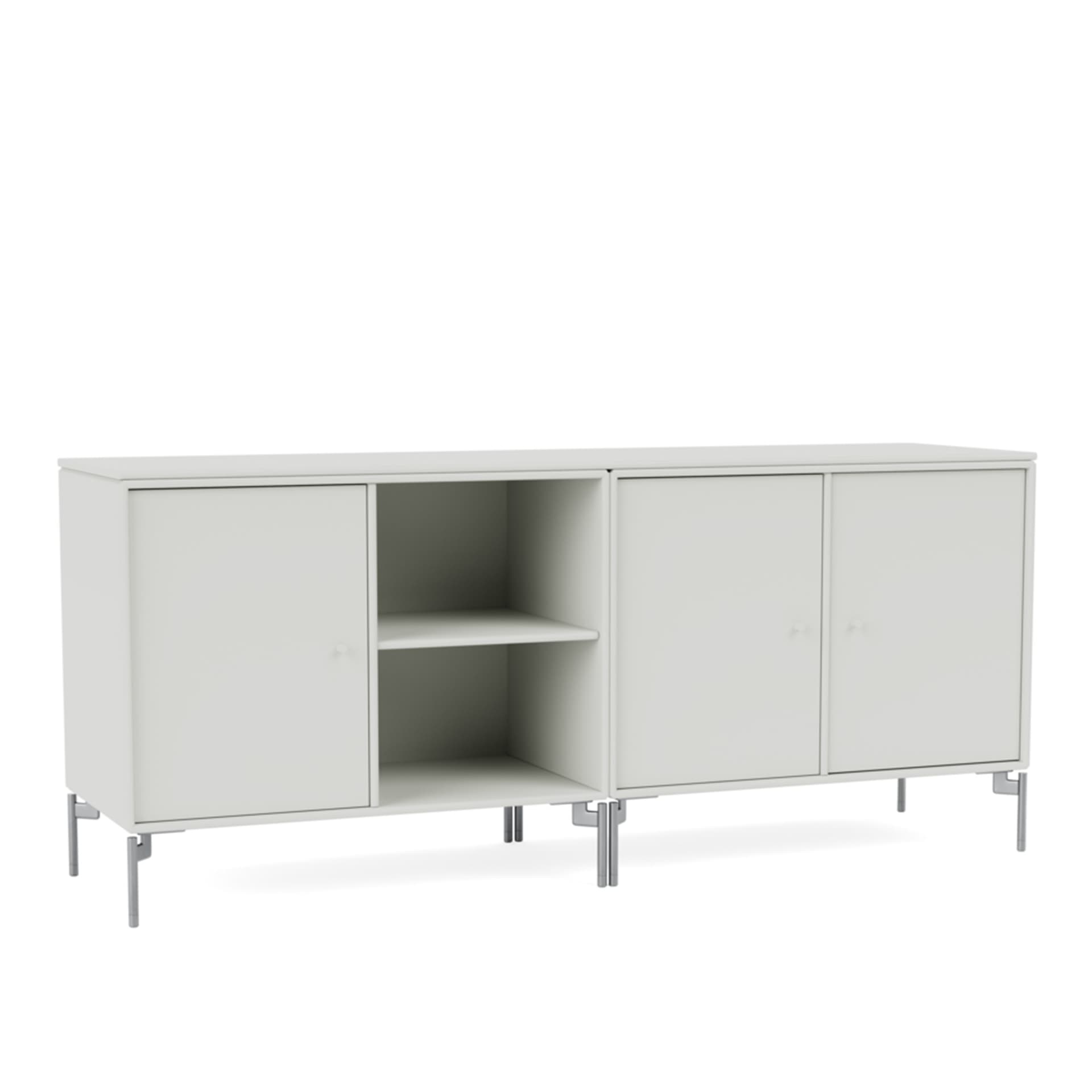 Montana - Save Lowboard - Nordic / Matt Chrome Legs - Sideboards - Peter J. Lassen - Grå