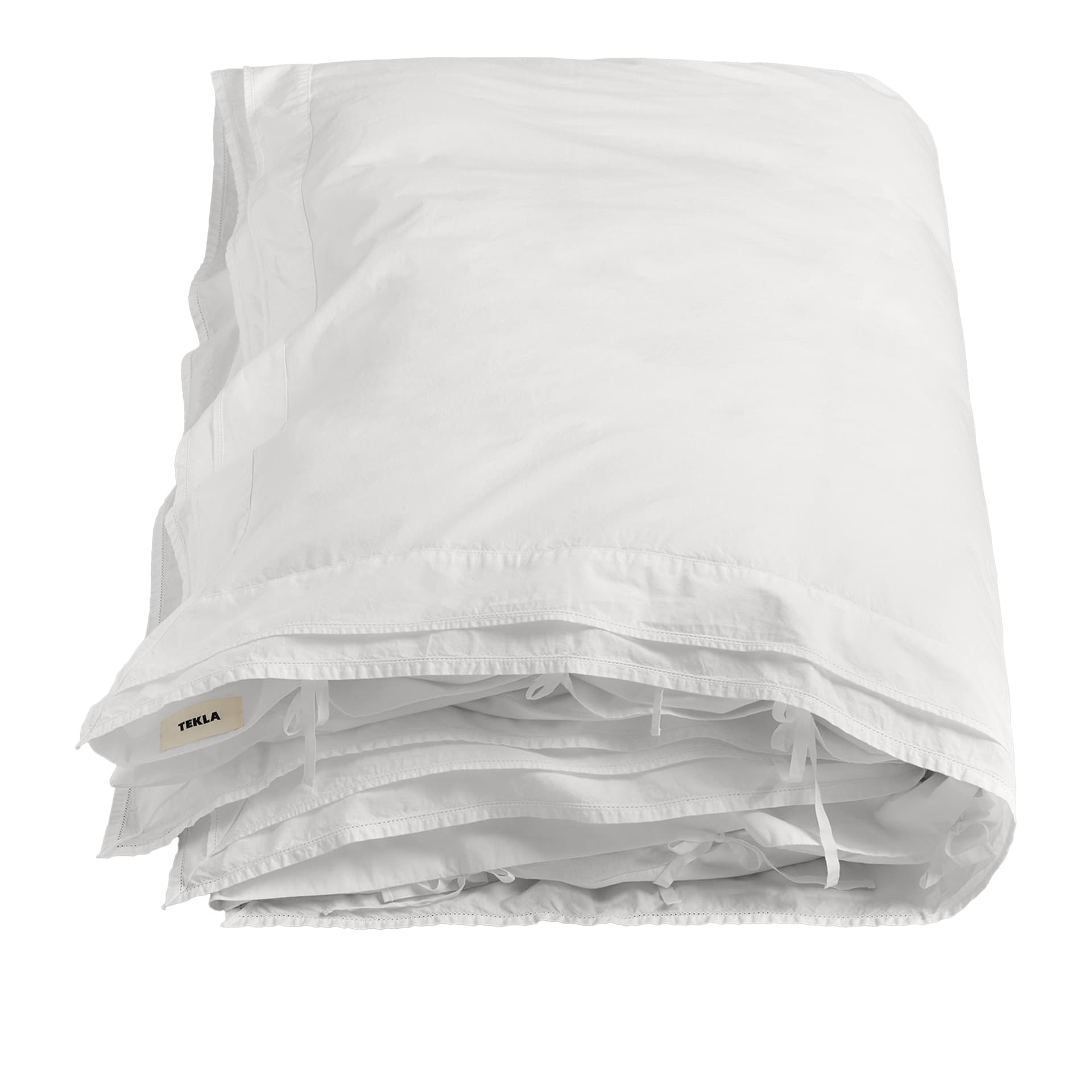 Tekla - Percale, Broderie Anglaise, Single Duvet Cover - Broken White, 150X210 - Dynetrekk - Elodie Ouedraogo - Hvit