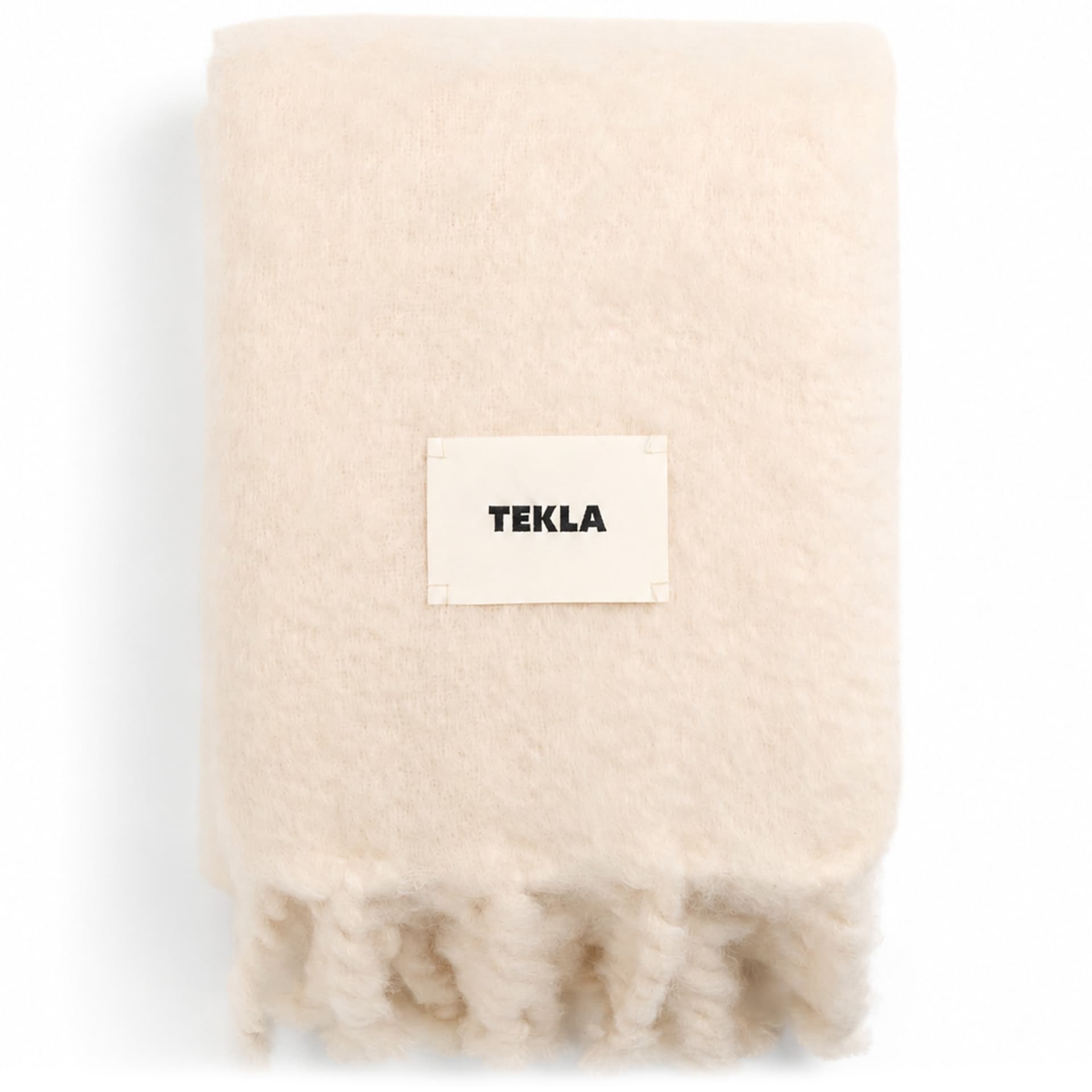 Tekla - Mohair Blanket, Ivory, 130X200 - Pledd og tepper - Hvit - Ull