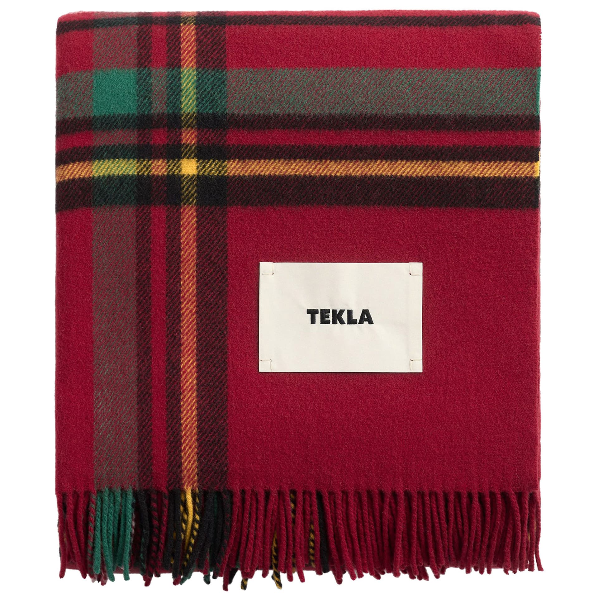 Tekla - Red Plaid lammullspläd 140 x 200 cm - Pledd og tepper - Rød - Ull