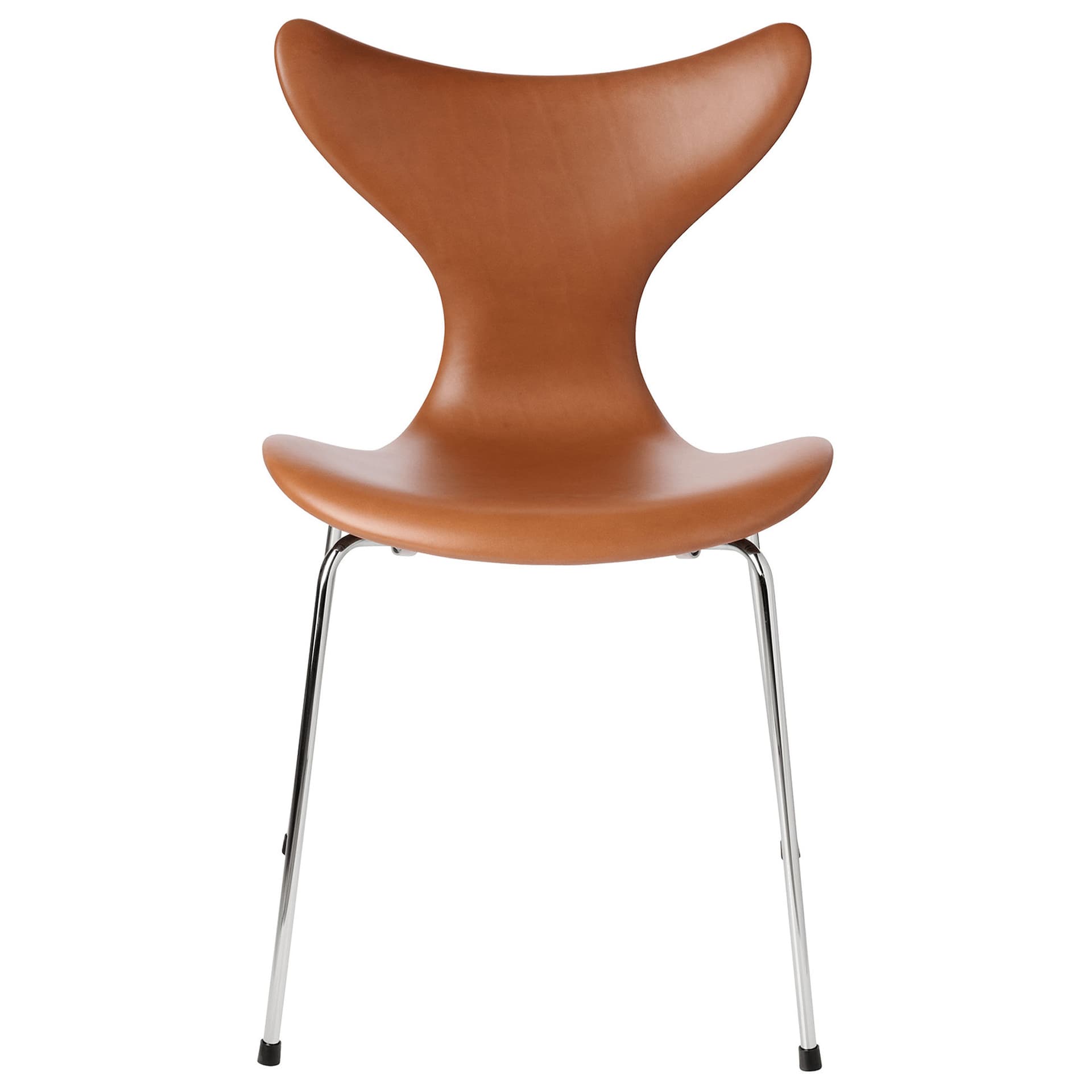 Fritz Hansen - 3108 Liljan, Läder, Grace Walnut - Spisestoler - Arne Jacobsen - Brun - Lær/Metall/Tre