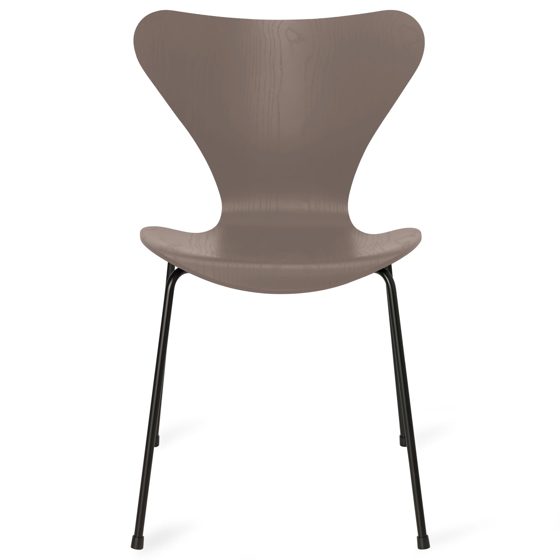 Fritz Hansen - Series 7 stol 3107 farget askfiner stålram svart deep clay - Spisestoler - Arne Jacobsen - Beige,Grå - Metall/Tre