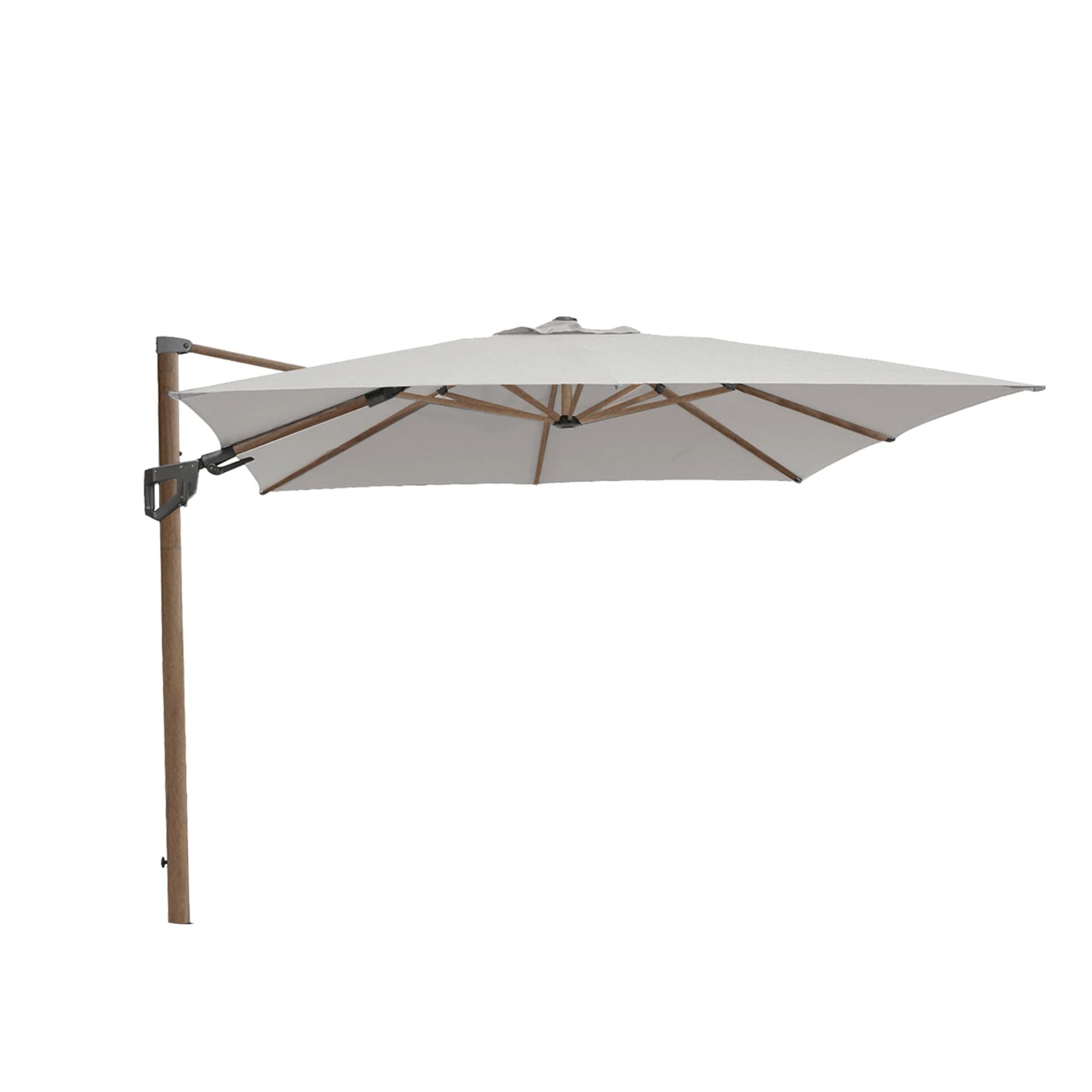 Cane-Line - Hyde luxe tilt treparasoll, 3x3 m - Dusty White - Parasoller - Cane-line Design Team - Metall/Syntetisk materiale