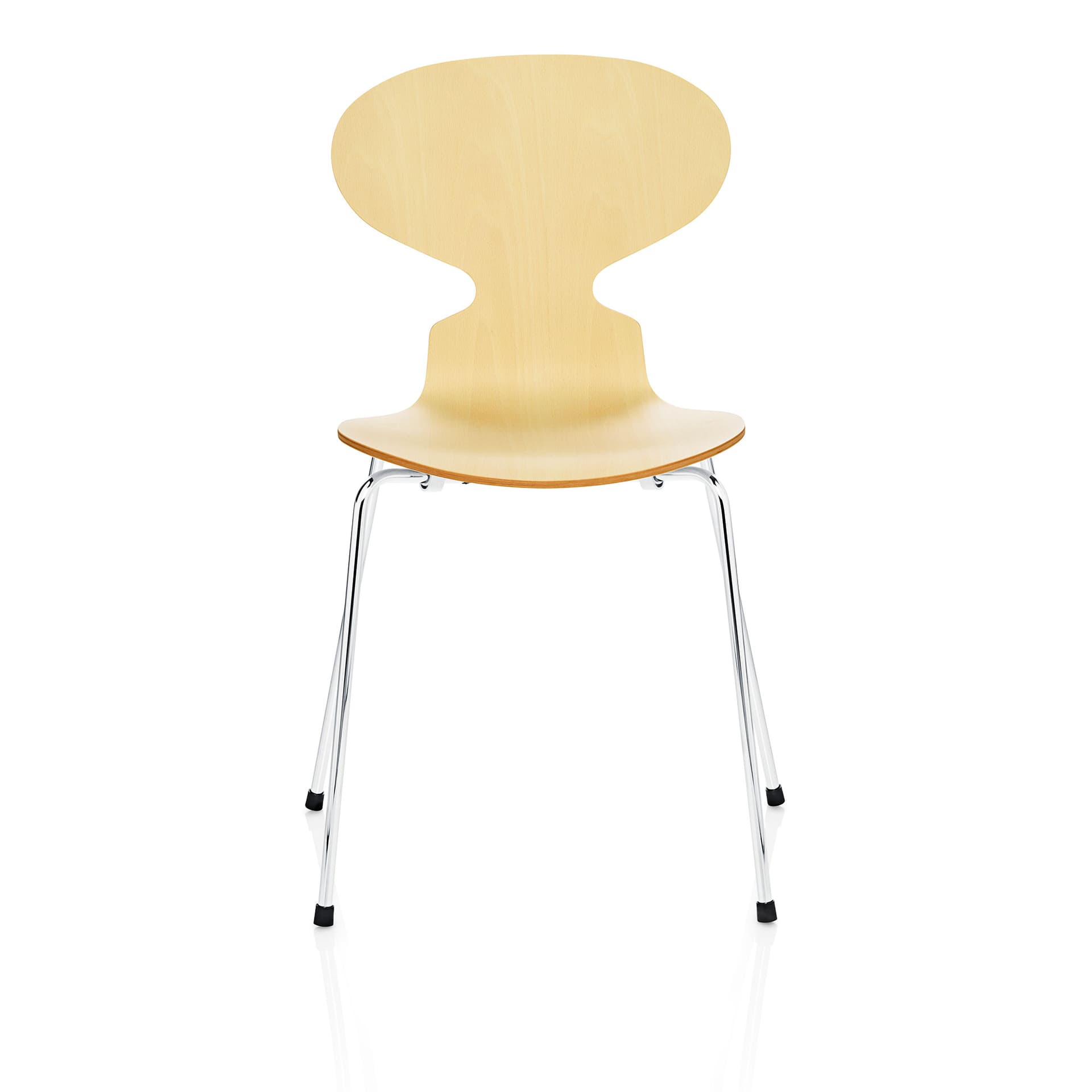 Fritz Hansen - Ant 3101 trefinér stålstativ krom bøkfiner - Spisestoler - Arne Jacobsen - Tre farget - Metall/Tre