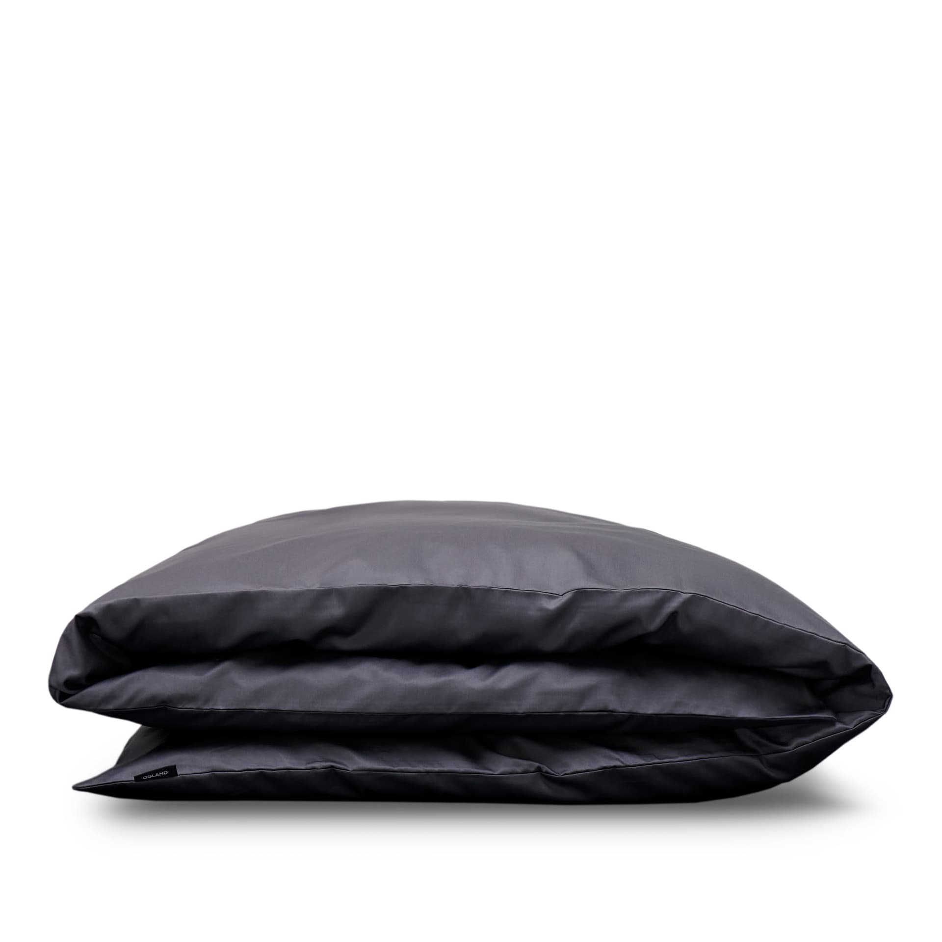 Ogland - Shade enkelt dynetrekk satin anthracite grey 150x210 cm - Dynetrekk - Svart - Bomull