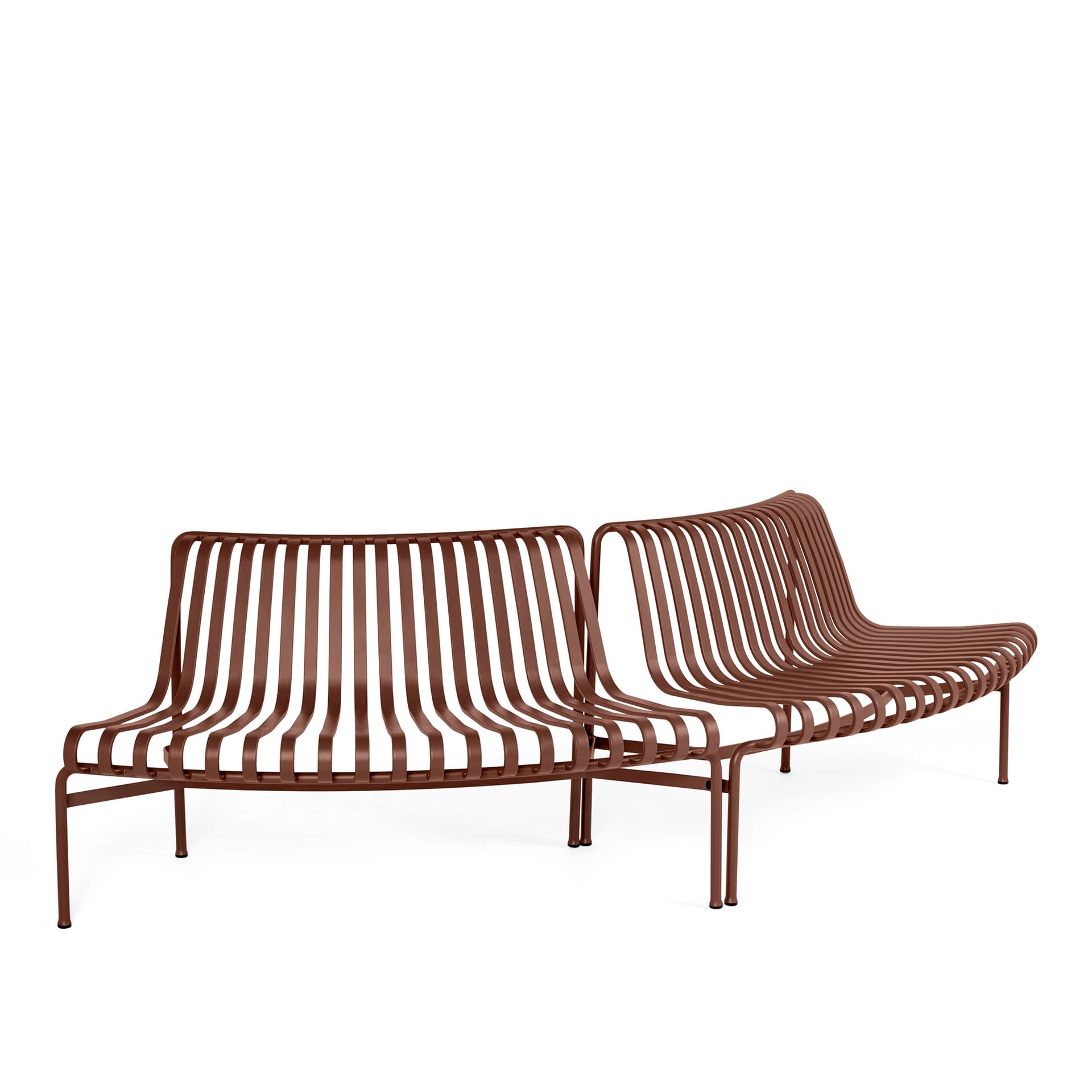 HAY - Palissade Park Dining Bench Out/Out starter set, Set of 2 - Iron Red - Hagebenker & sofaer - Ronan & Erwan Bouroullec - Rød - Metall