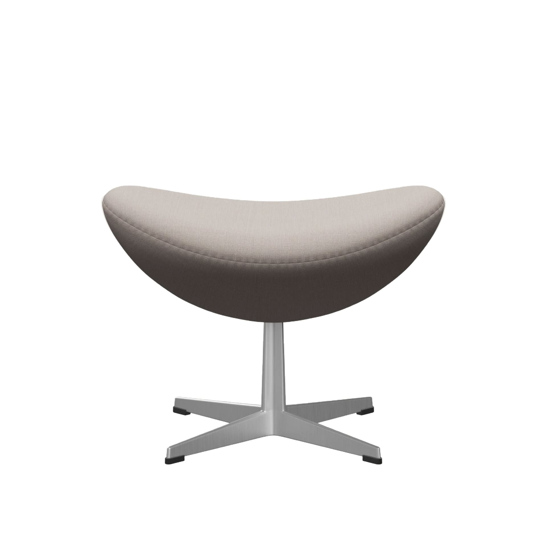 Fritz Hansen - 3127 Ägget Fotpall, Christianshavn 1120 Satin polished aluninium - Skamler & Taburetter - Arne Jacobsen - Metall/Tekstilmateriale/Syntetisk materiale