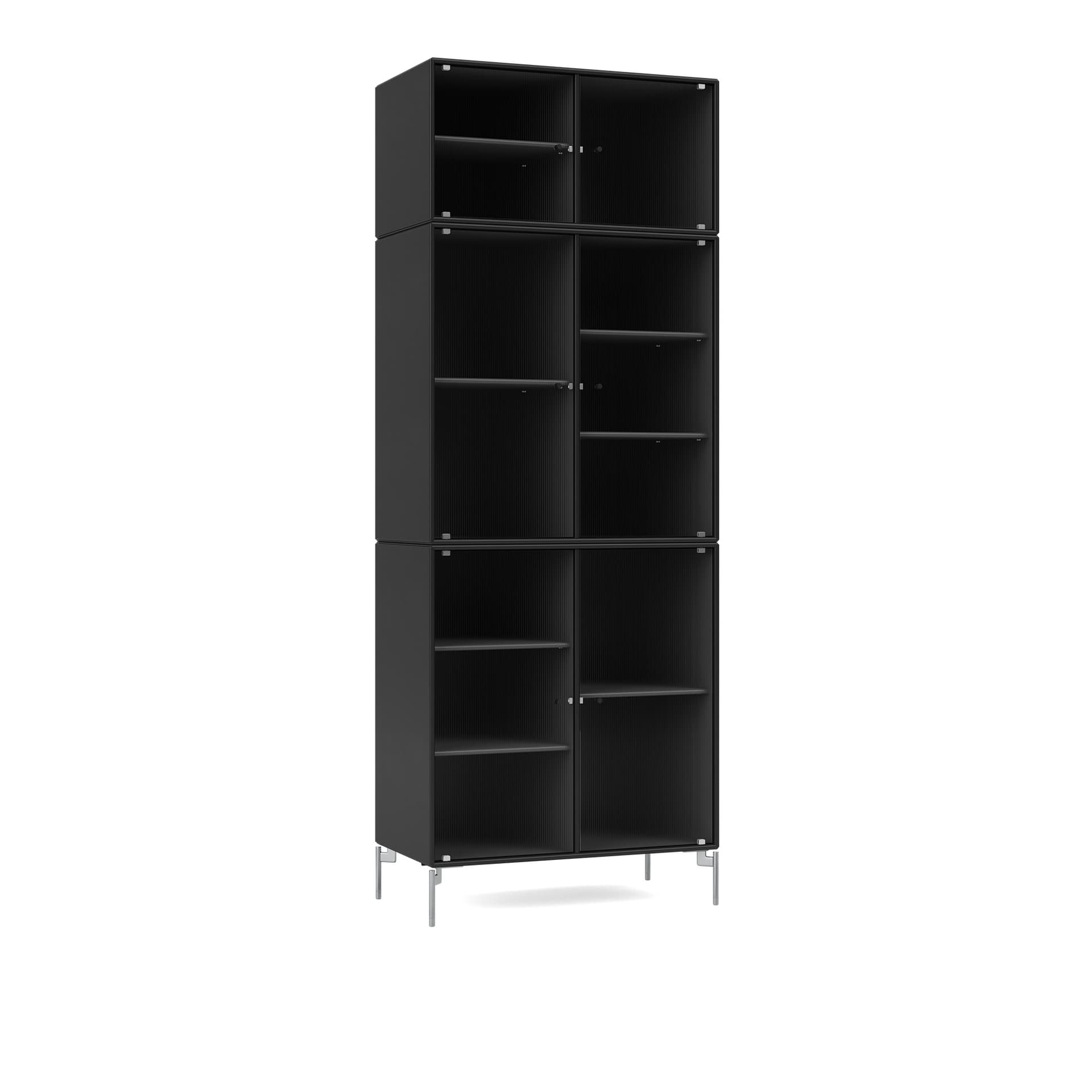 Montana - Ripple Iv – Vitrine Cabinet 05-Black Matt Chrome - Vitrineskap - Peter J. Lassen - Svart - Tre