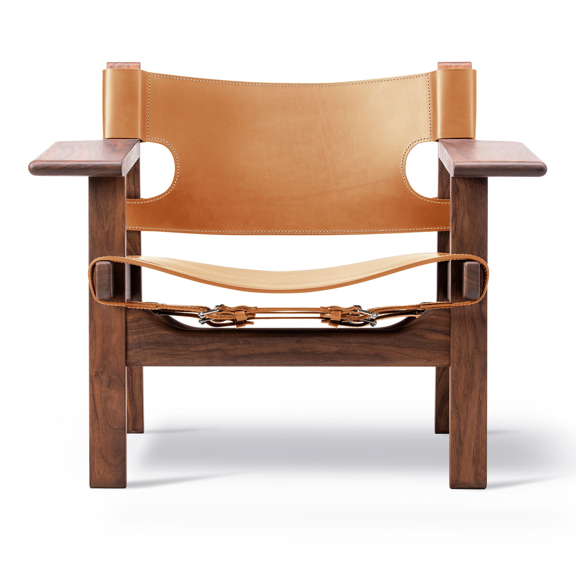 Fredericia Furniture - The Spanish Chair, Oljad valnöt, Cognac läder - Lenestoler - Børge Mogensen - Brun - Lær/Tre