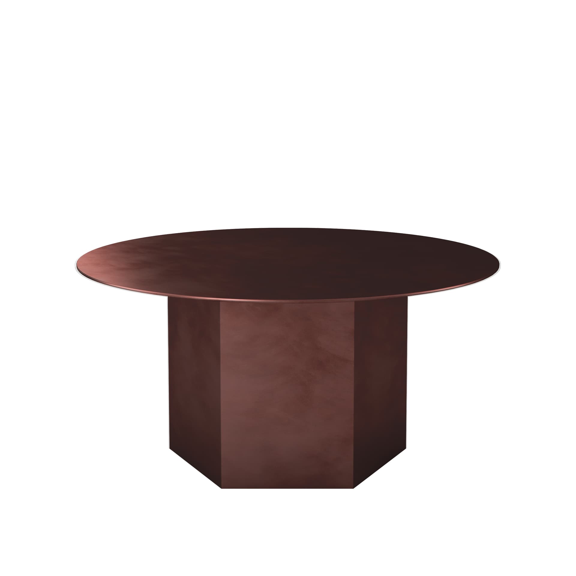 Gubi - Epic Coffee Table Round Ø80 Steel, Earthy Red - Sofabord - GamFratesi - Rød - Metall