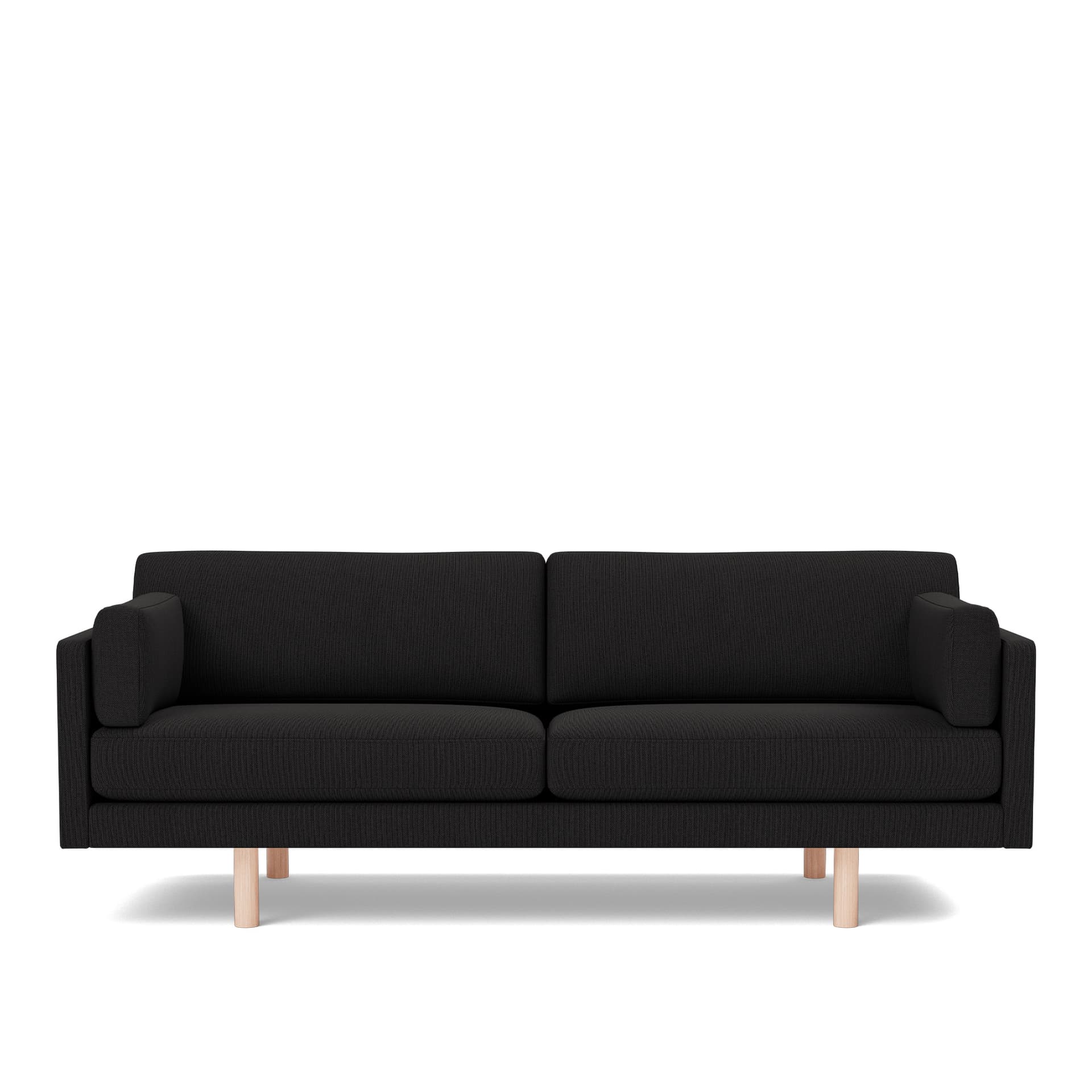 Fredericia Furniture - EJ220 Sofa - 3 seater - 212 cm - 2 cushions - Re-Wool 198 - Down wrap - without buttons - Oak soap treated - Sofaer - Erik Jørgensen